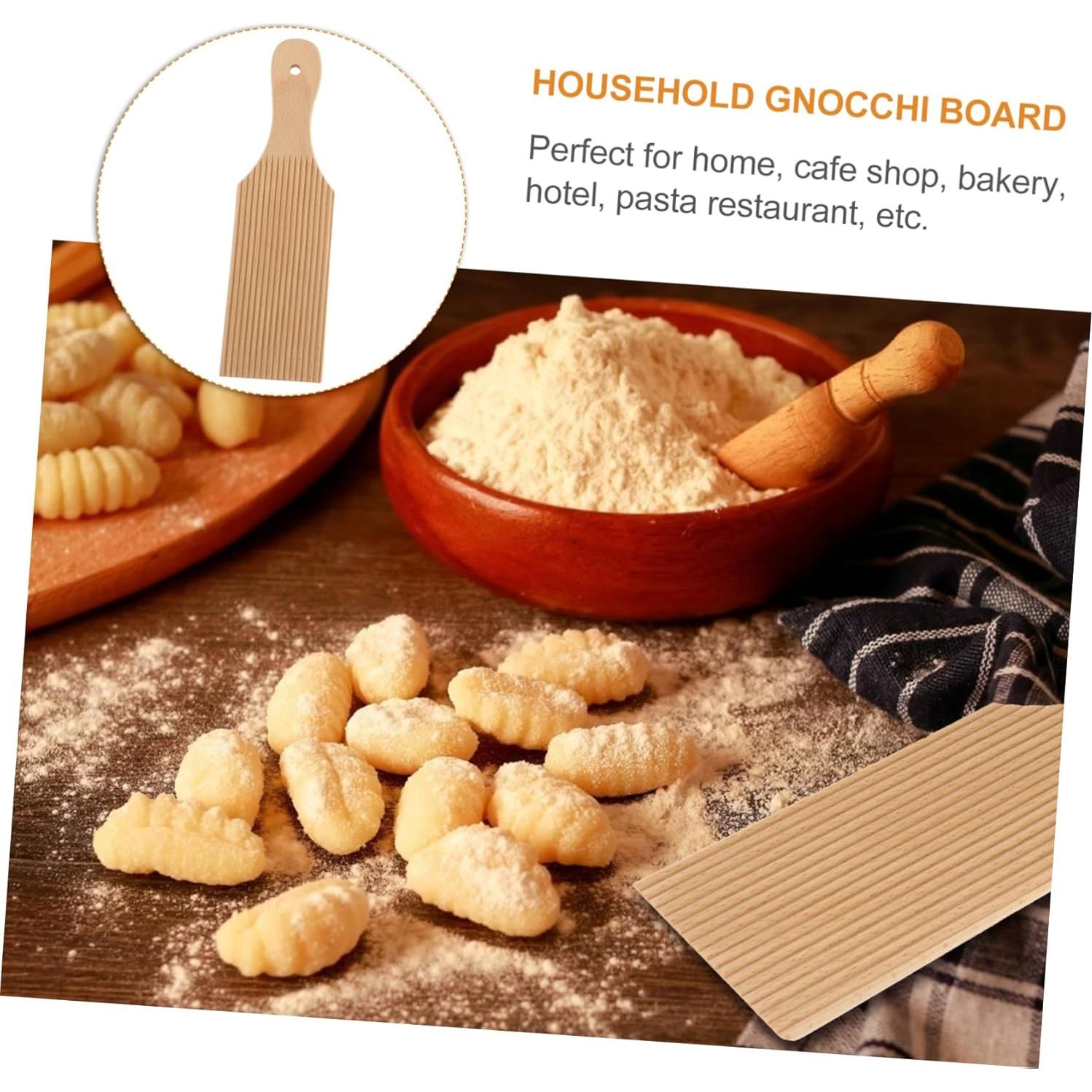 Tabla de Pasta de Madera LIFKOME 24x7cm para Gnocchi y Espaguetis