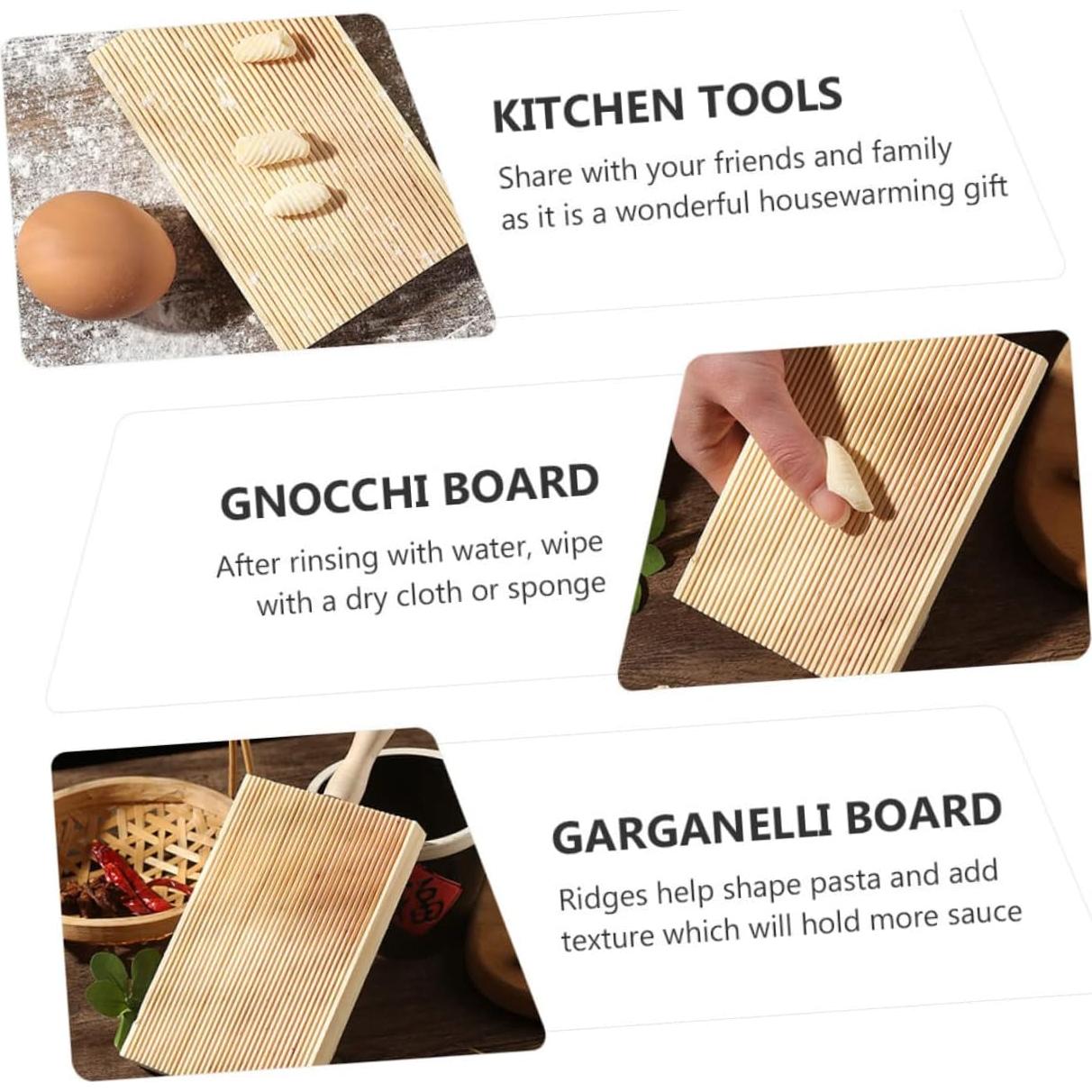 Tablero de Gnocchi de Madera PRETYZOOM 21.5x21.5cm