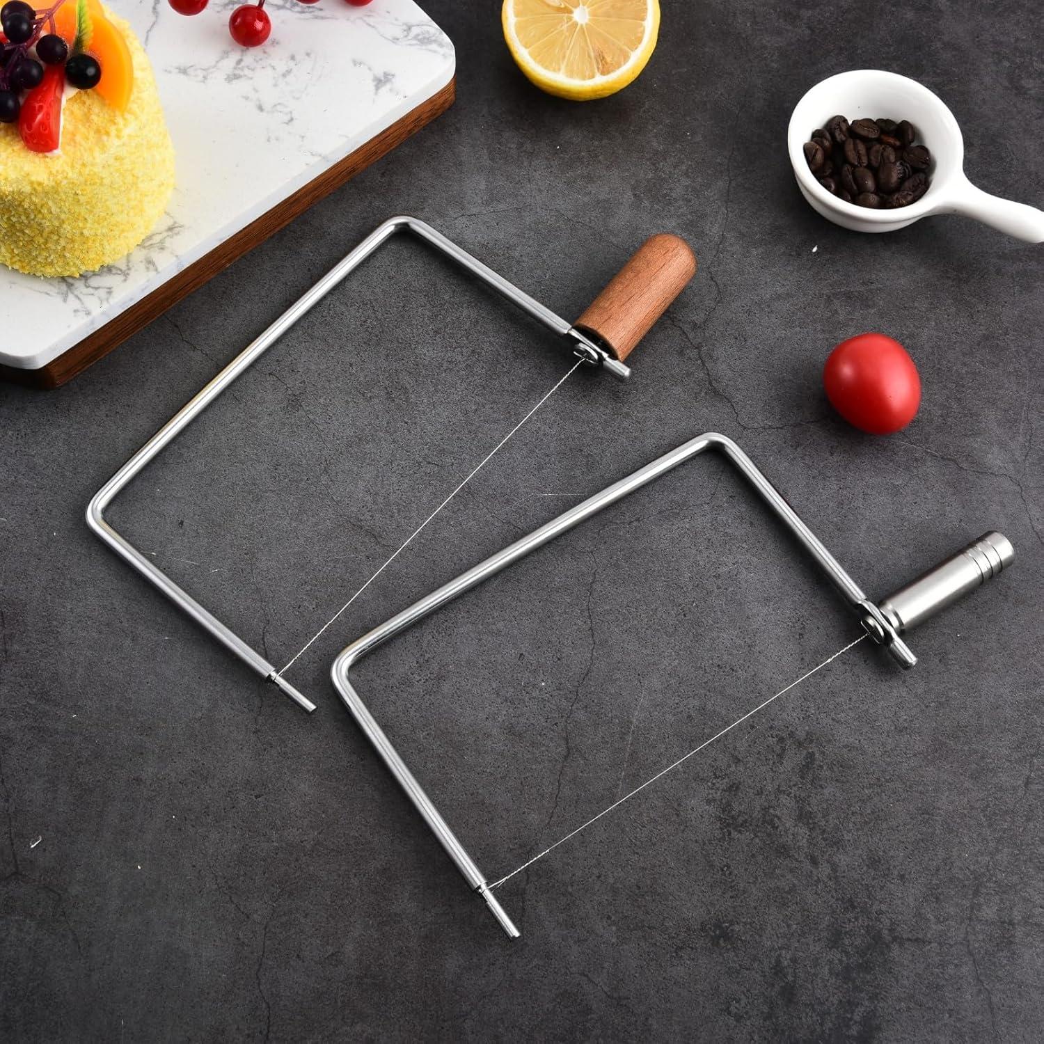 Kit Cortador de Queso ShinianYa con Mango de Madera y Acero Inoxidable