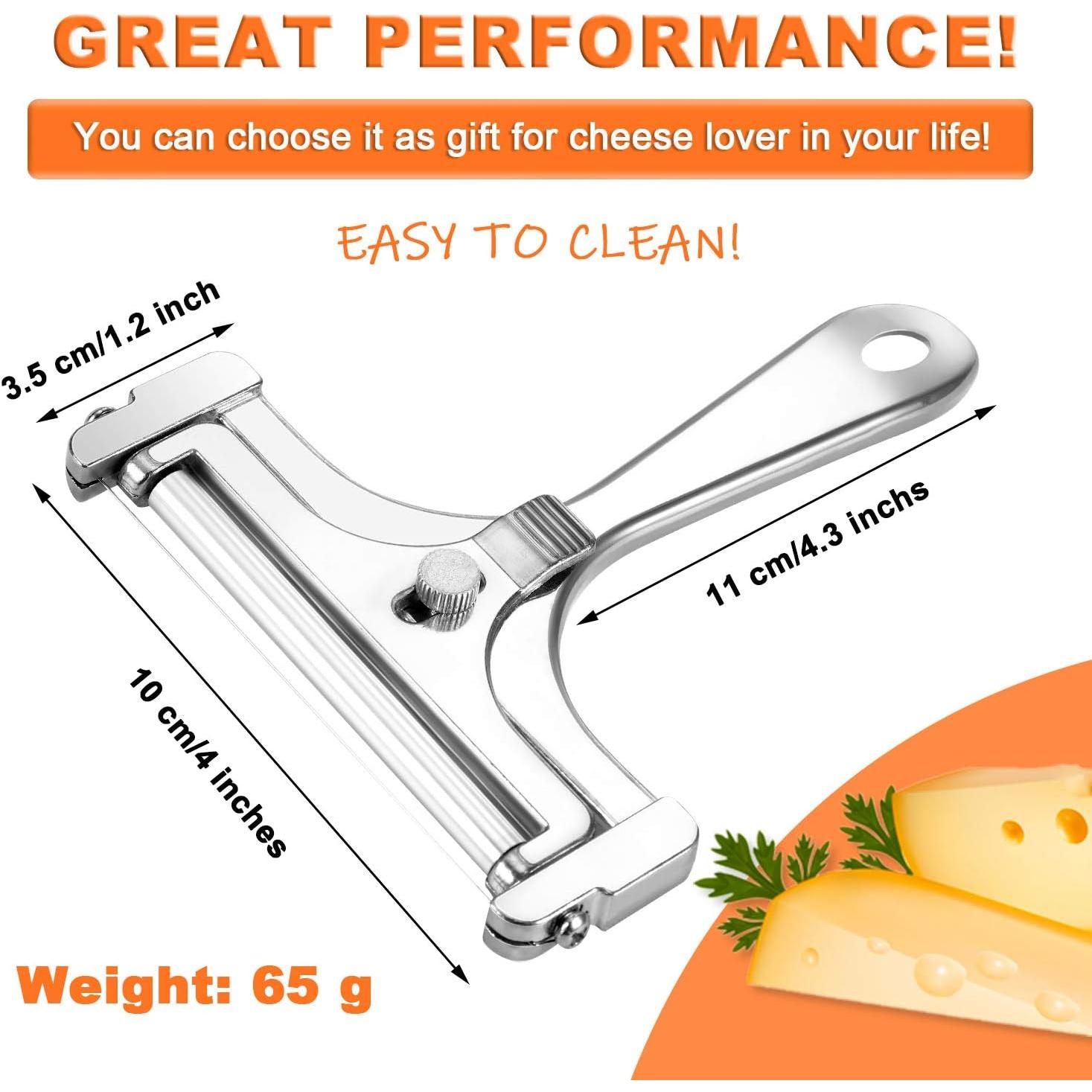 Cortador de Queso Ajustable Boao 2 Piezas Acero Inoxidable