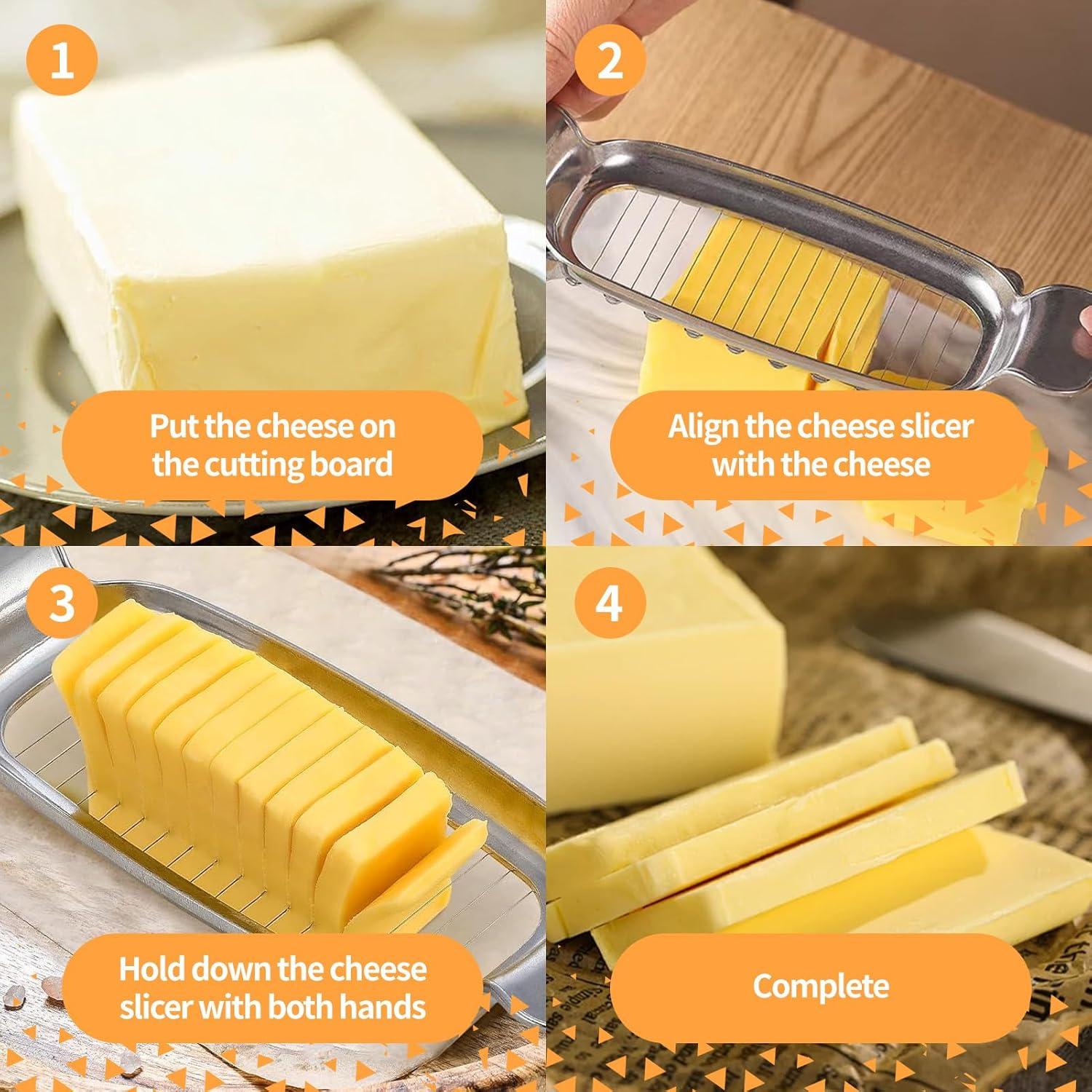 Cortador de Queso y Mantequilla YMKUPE de Acero Inoxidable