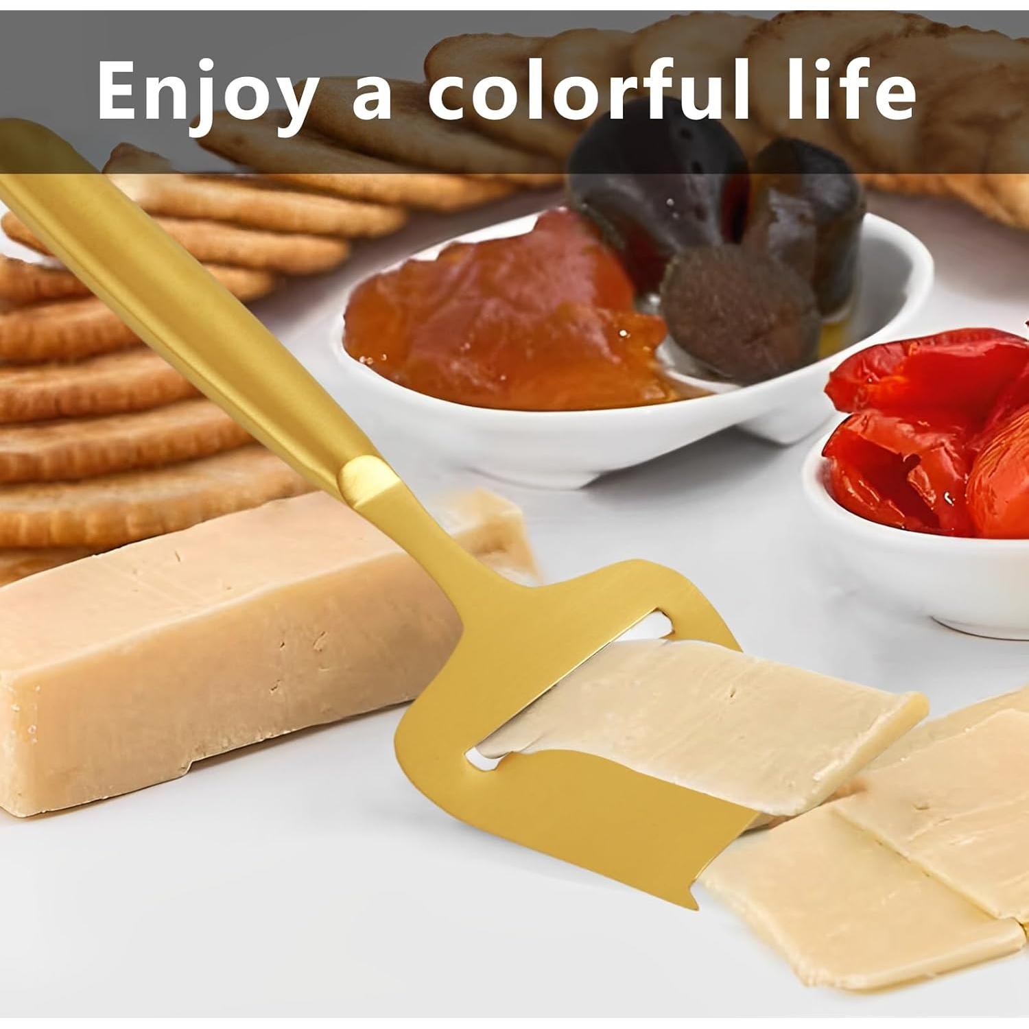 Cortador de Queso Blueden de Acero Inoxidable Dorado 22.5 cm