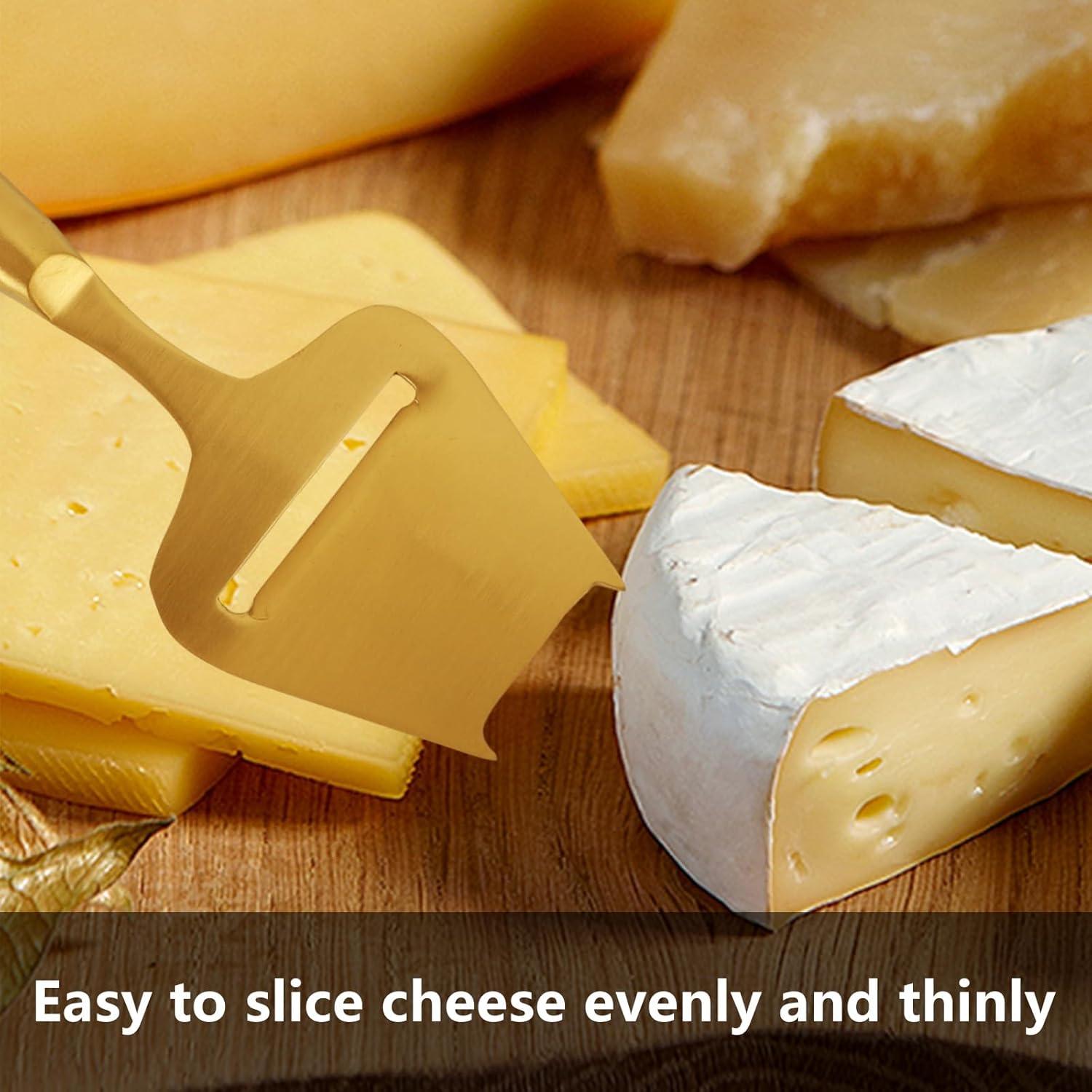 Cortador de Queso Blueden de Acero Inoxidable Dorado 22.5 cm