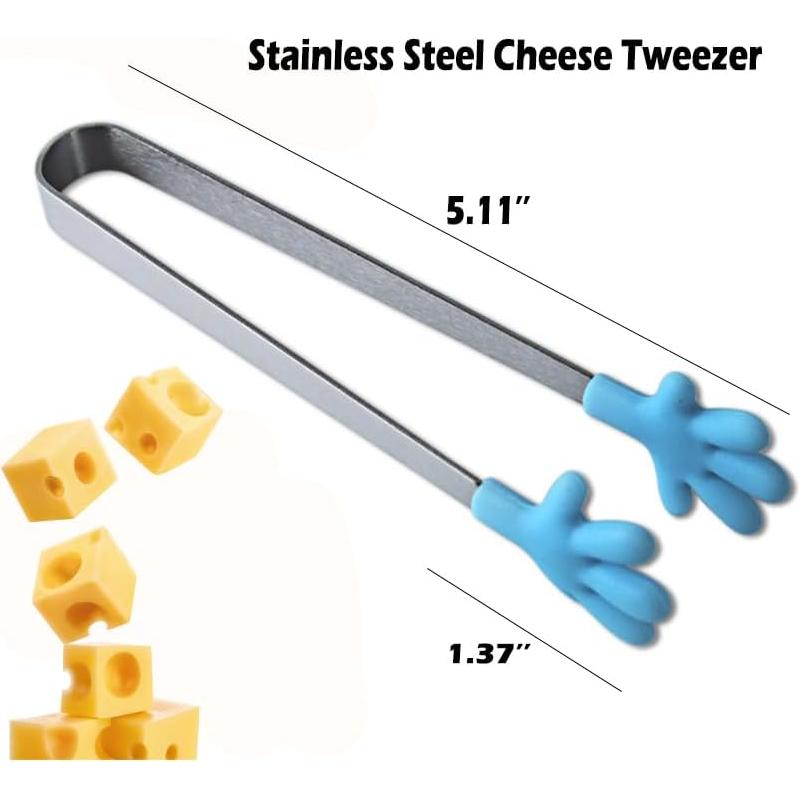 Tabla para Cortar Queso HUNIGIR con Pinzas y Cuchilla Inoxidable
