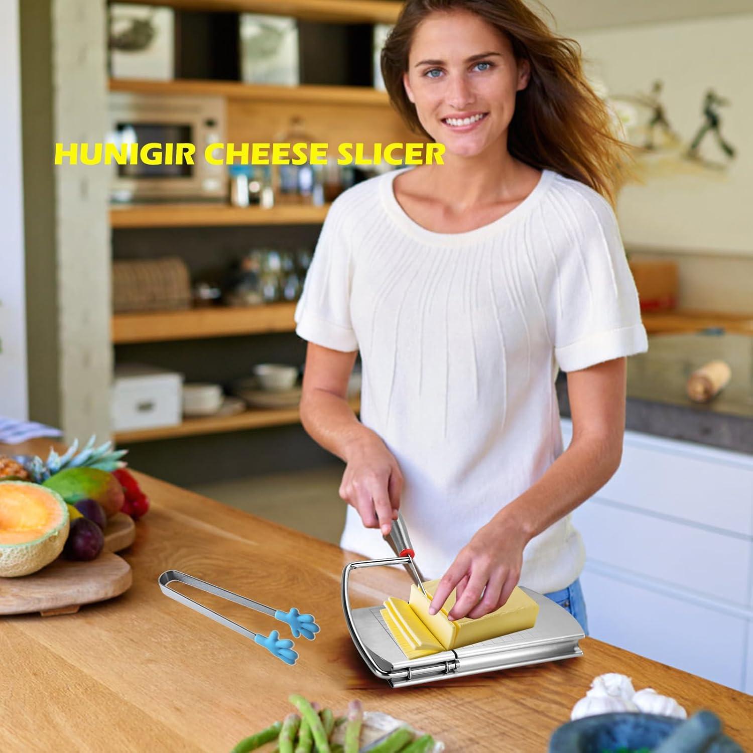 Tabla para Cortar Queso HUNIGIR con Pinzas y Cuchilla Inoxidable