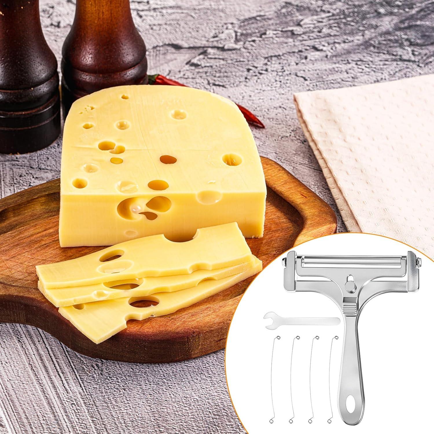 Cortador de Queso Tyqour de Acero Inoxidable con 4 Cables
