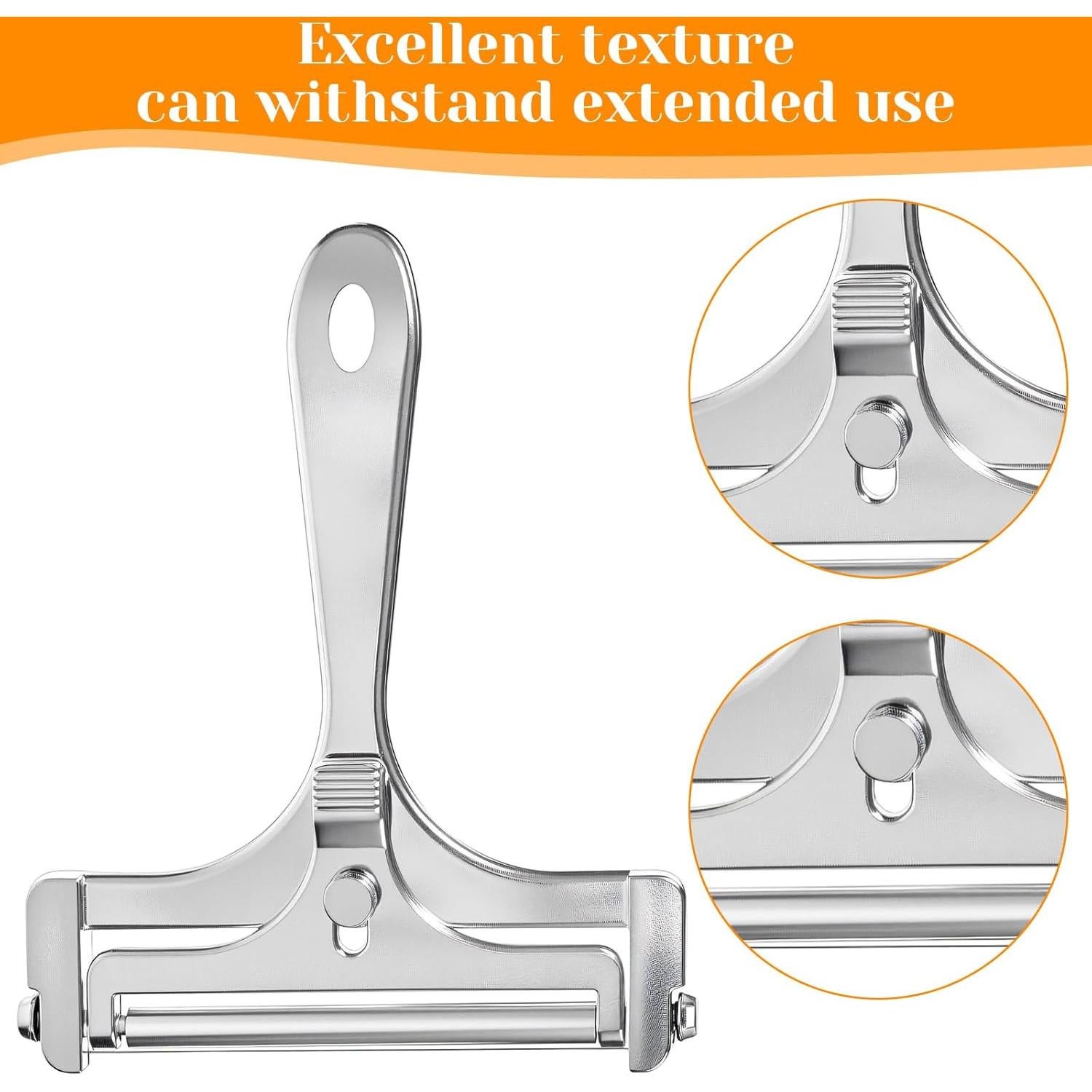 Cortador de Queso Tyqour de Acero Inoxidable con 4 Cables