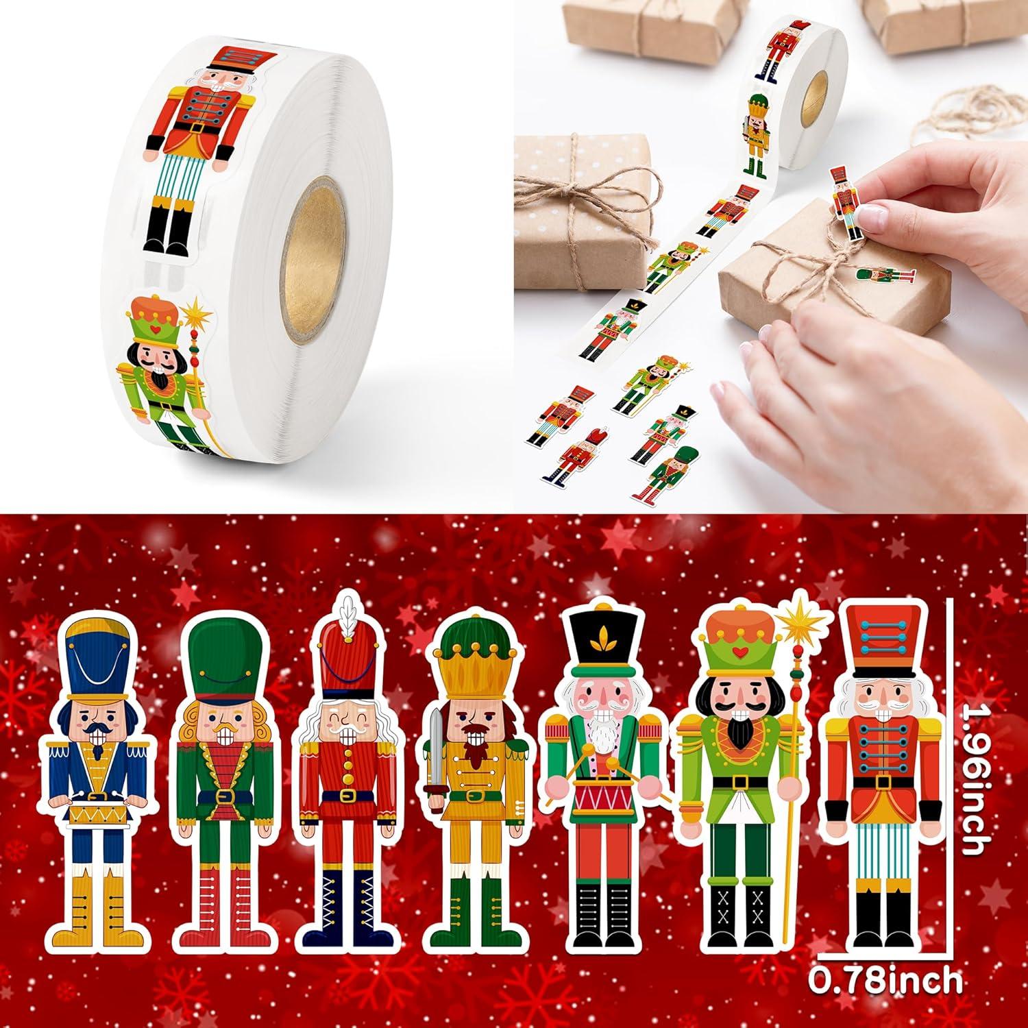 500 Etiquetas Adhesivas de Cascanueces Kirako - Navidad