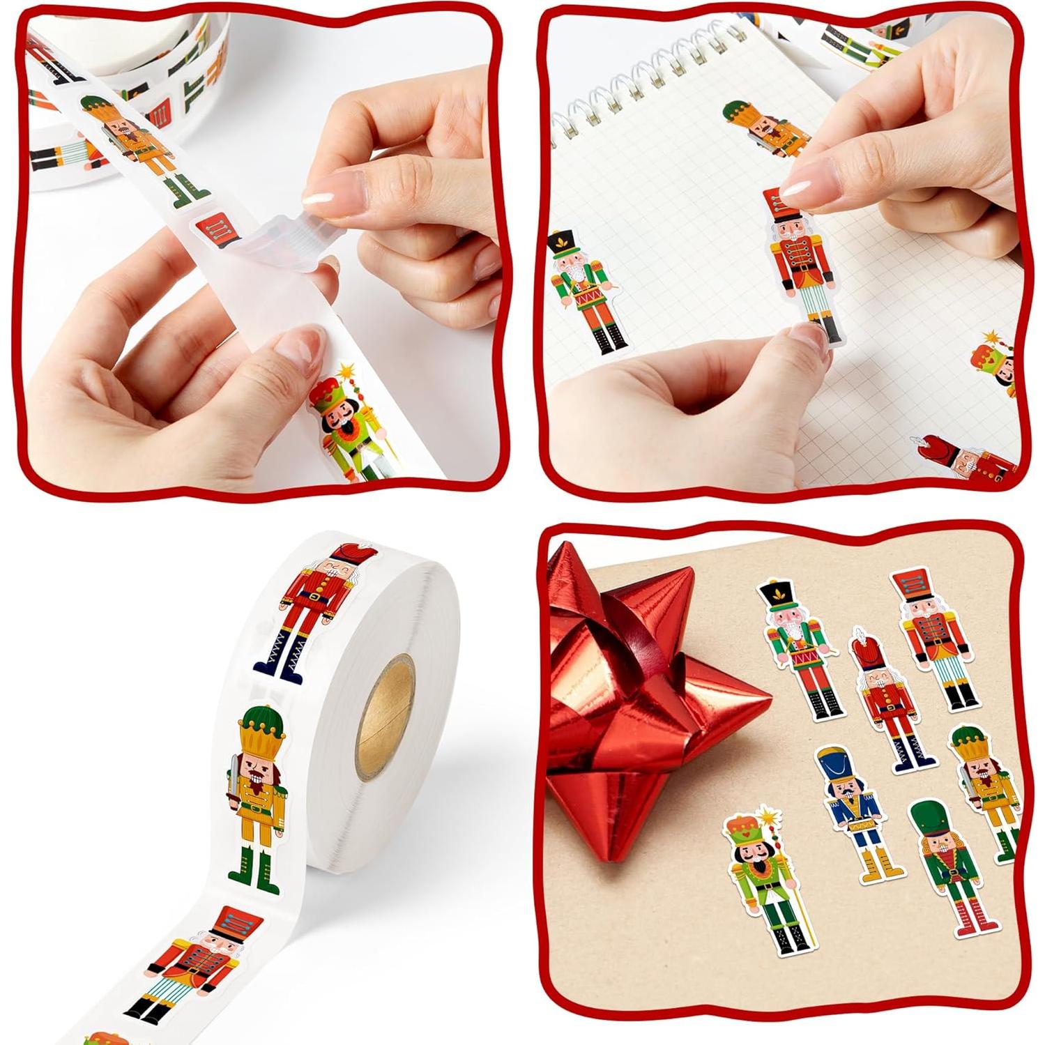 500 Etiquetas Adhesivas de Cascanueces Kirako - Navidad