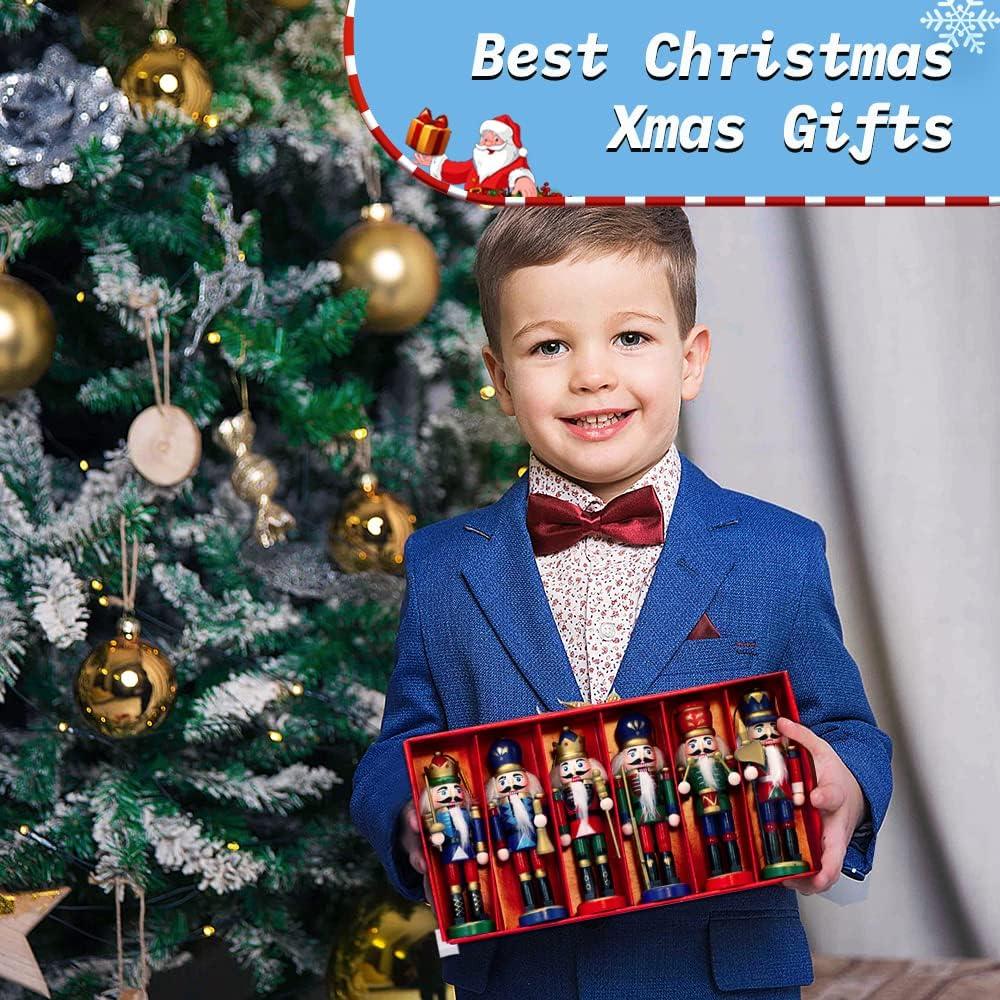 Set de 12 Adornos de Cascanueces de Madera Jolik 13 cm