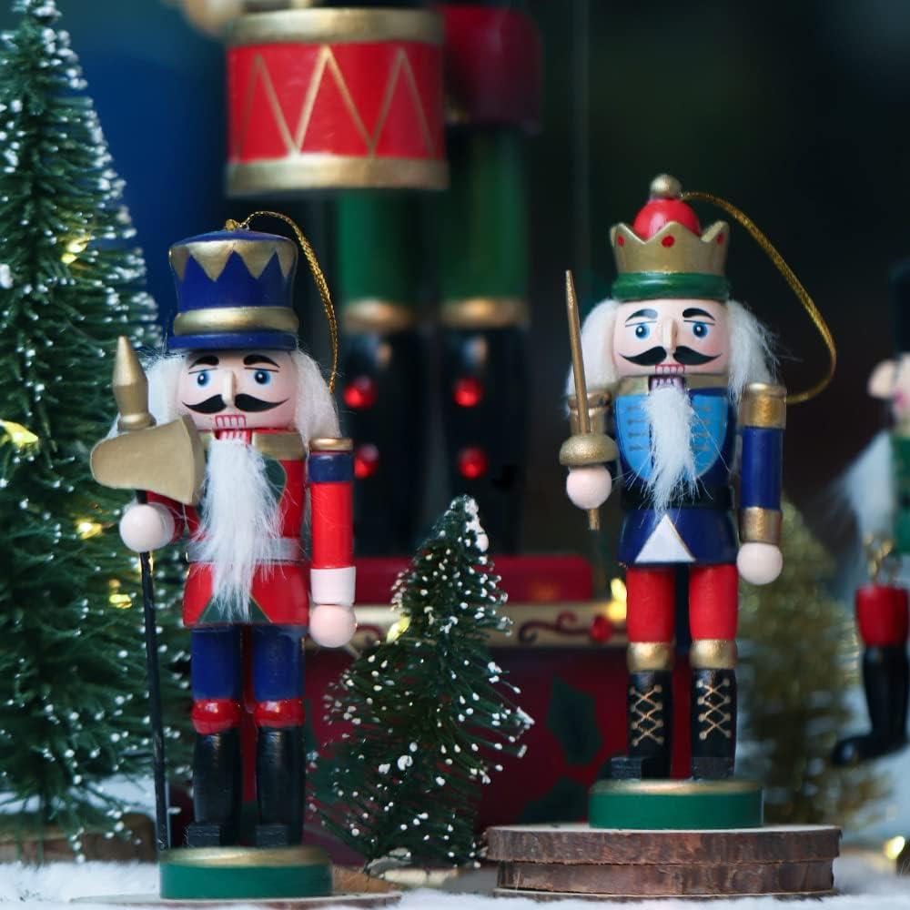 Set de 12 Adornos de Cascanueces de Madera Jolik 13 cm