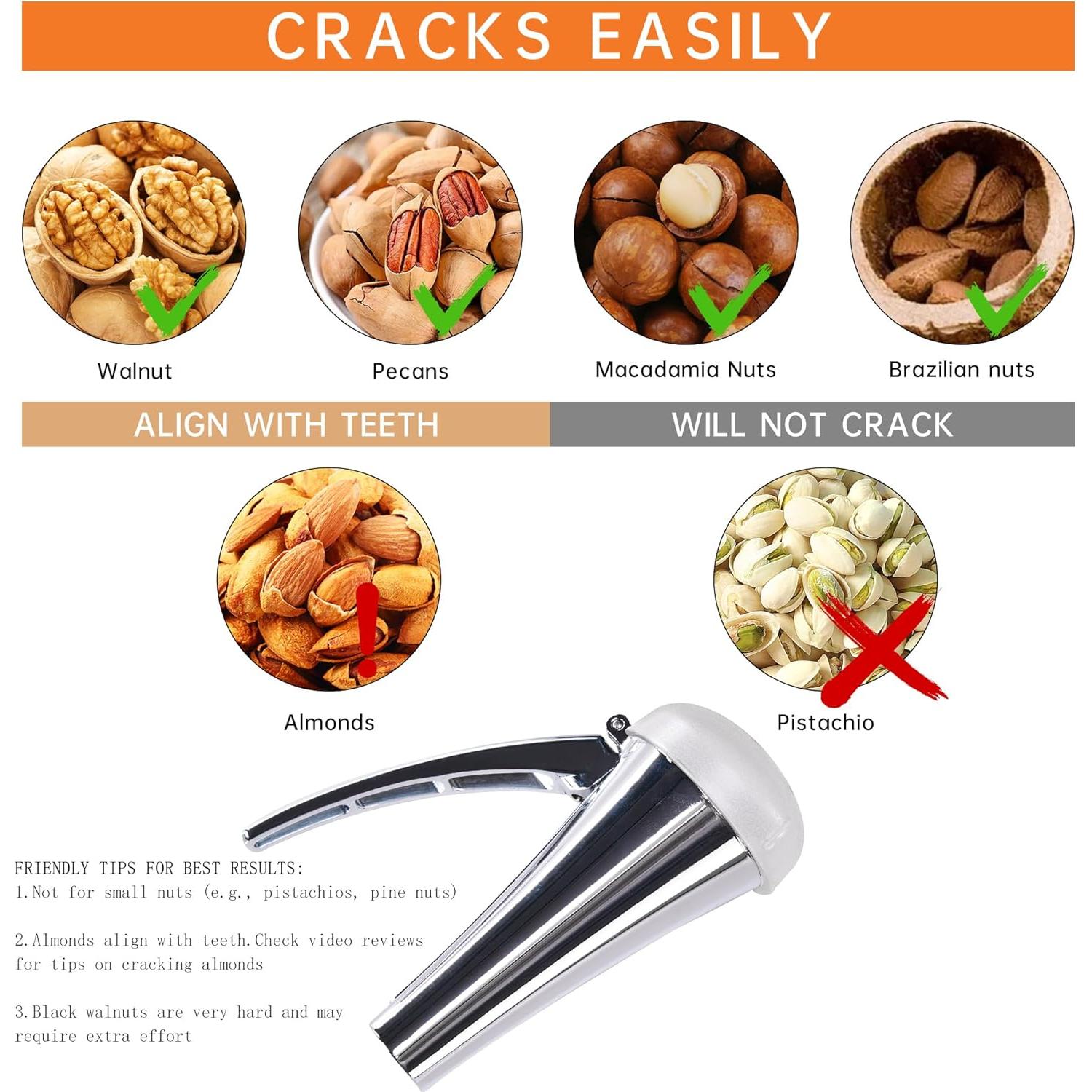 Cascanueces Ergonómico Affdeup con Tapa Transparente y Resorte