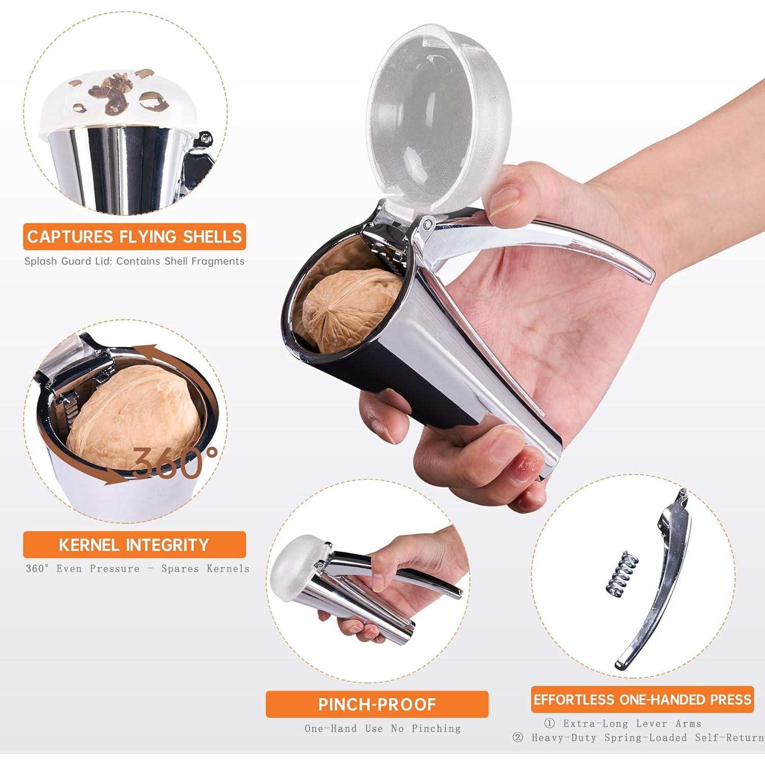 Cascanueces Ergonómico Affdeup con Tapa Transparente y Resorte