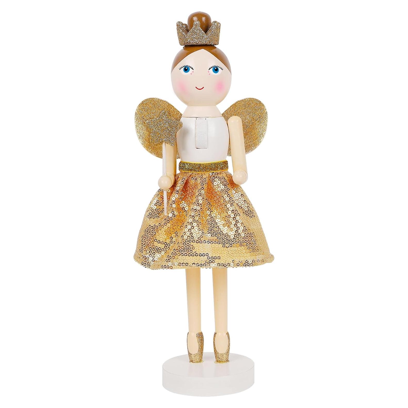 Muñeco de Navidad Joliyoou Hada Dorada 30.48 cm Adorno