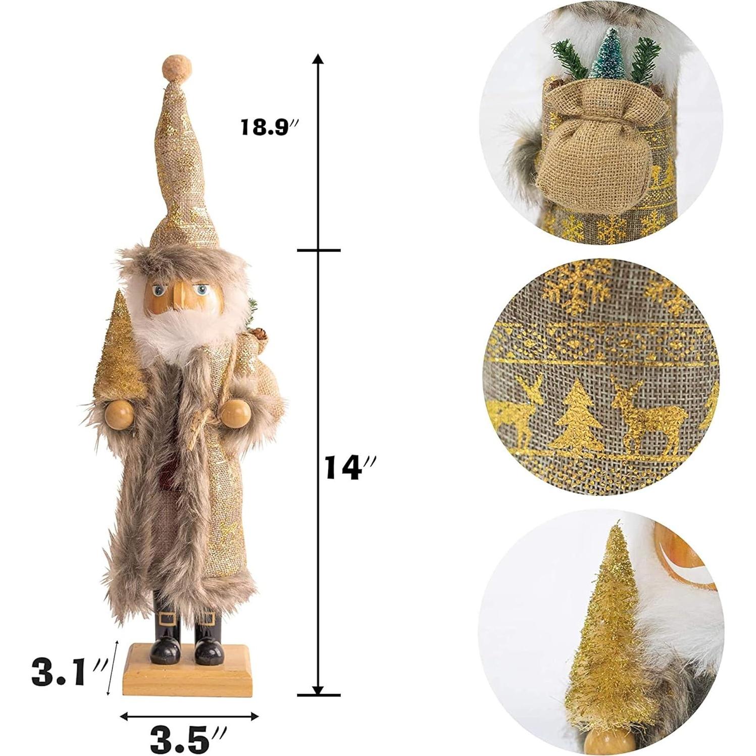 Cascanueces Tradicional de Madera Funpeny 48 cm Dorado