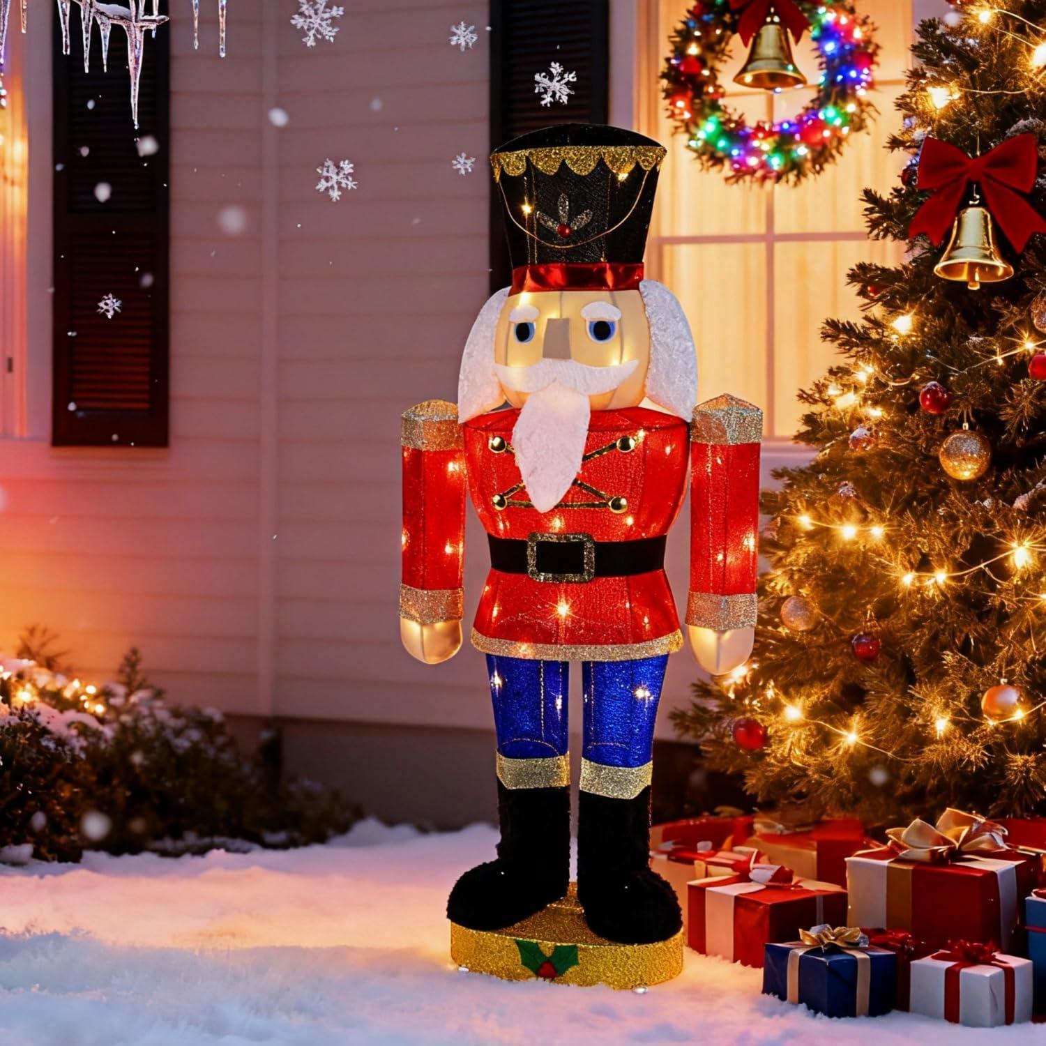 Figura de Soldado de Nuez Iluminada Hausse 95 cm Jardín