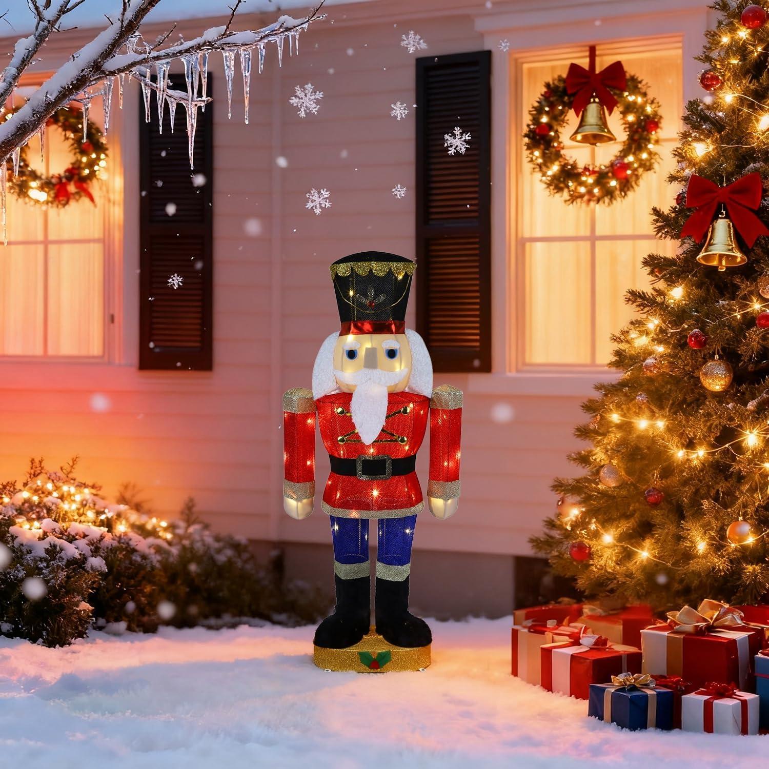 Figura de Soldado de Nuez Iluminada Hausse 95 cm Jardín