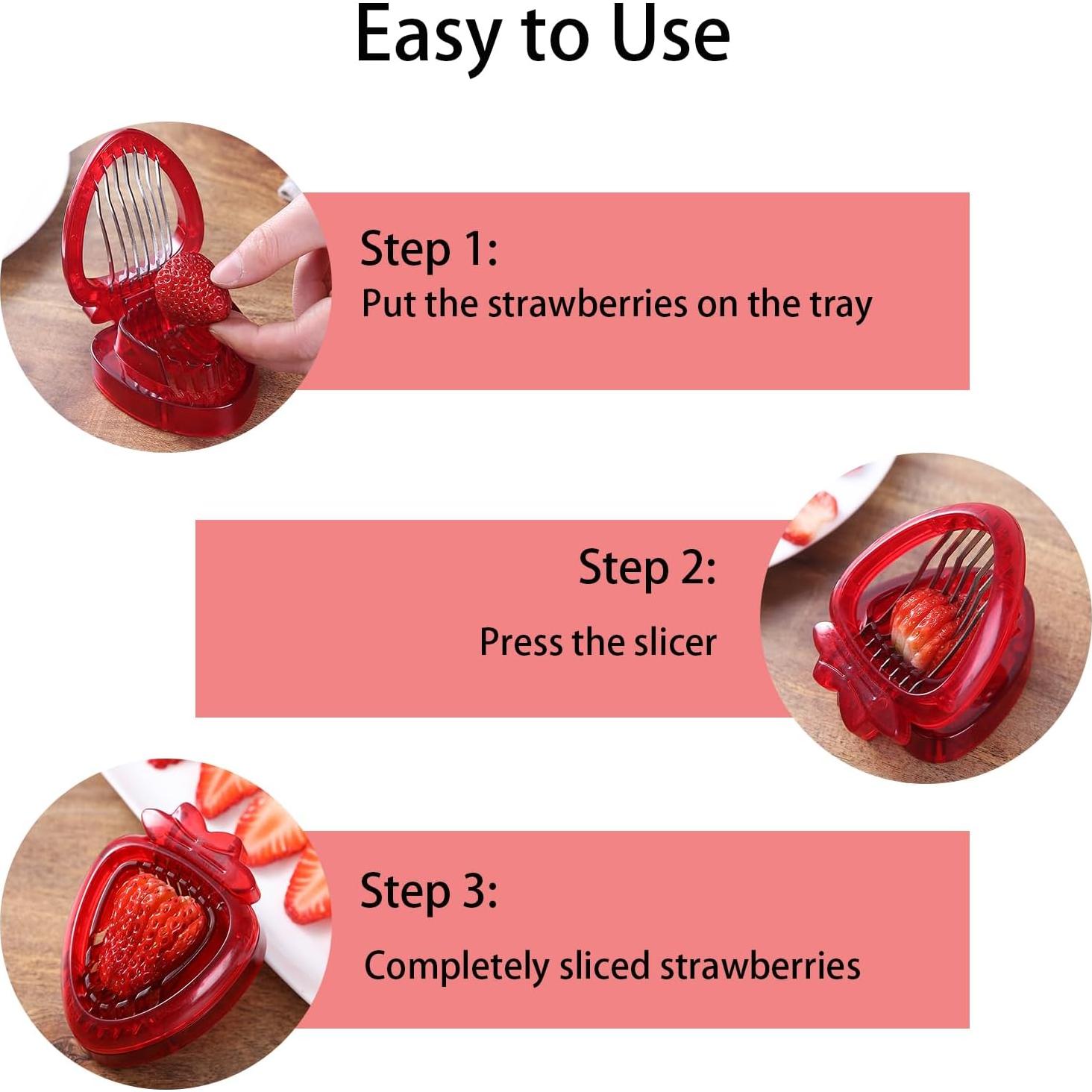 Cortador de Fresas EWUVP de Acero Inoxidable Compacto