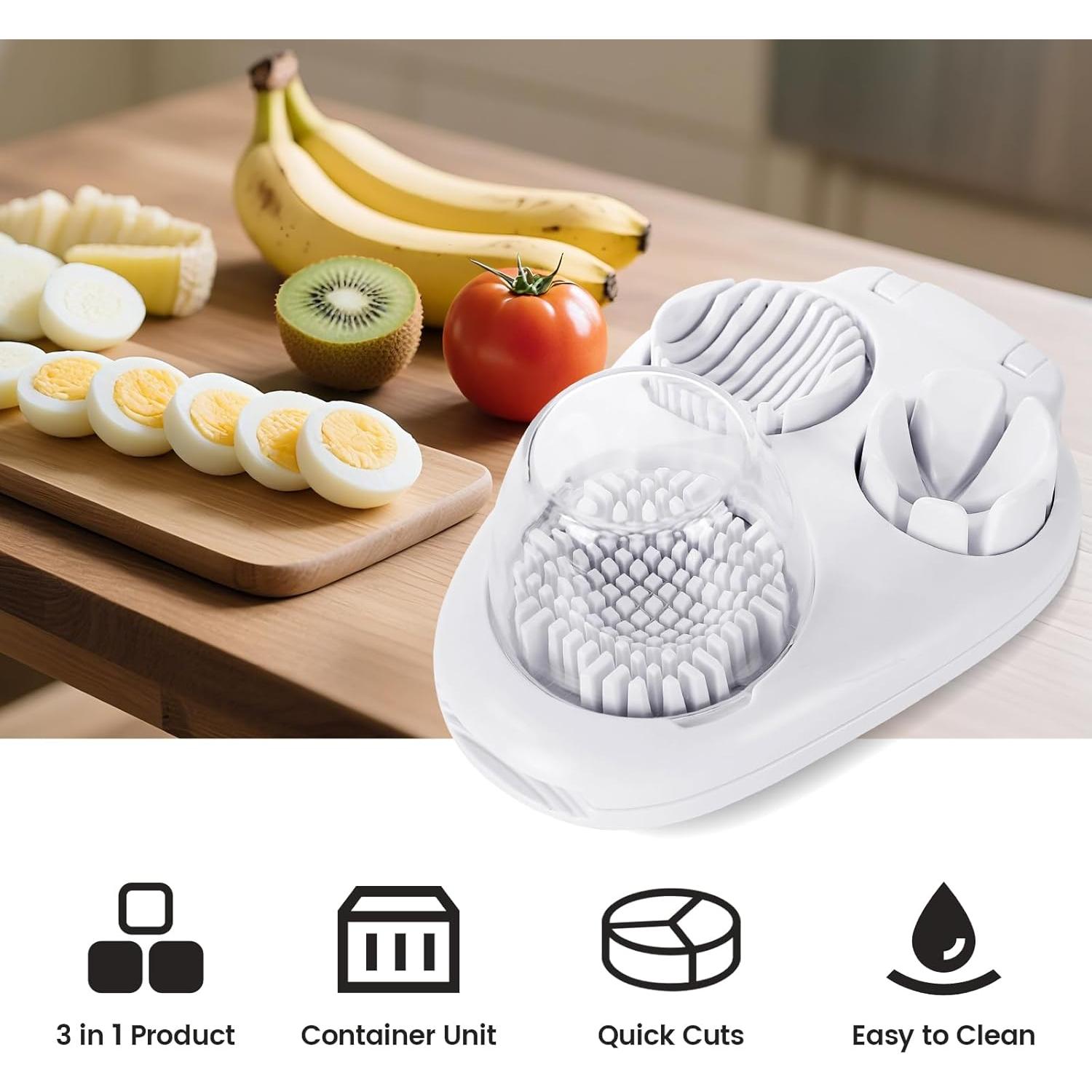 Cortador de Huevos 3 en 1 Nxyznmql - Acero Inoxidable