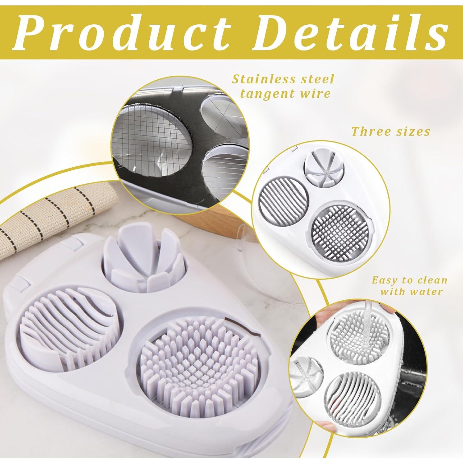 Cortador de Huevos 3 en 1 Hinbkenla - Acero Inoxidable