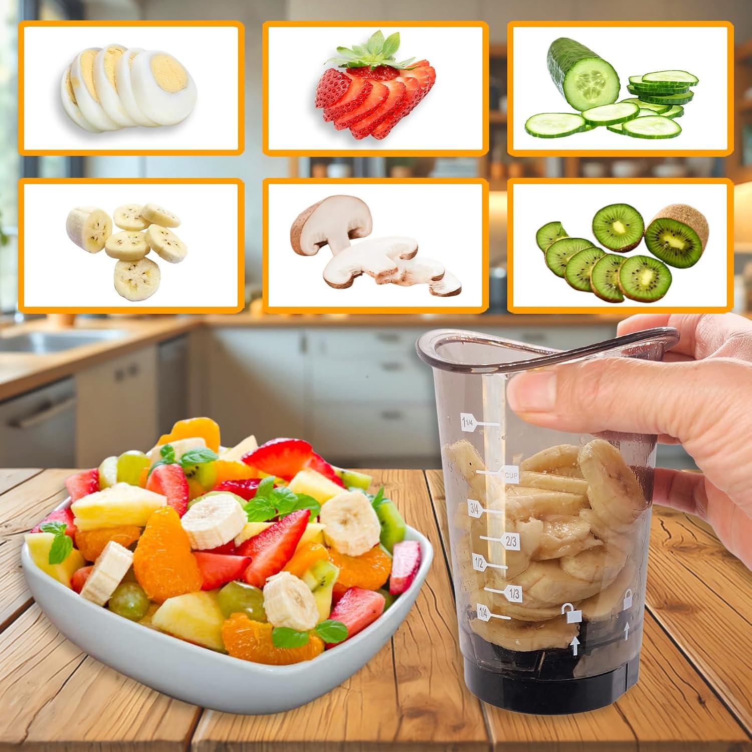 Cortador Manual de Frutas HuYeXdoro - 6mm, Acero Inoxidable