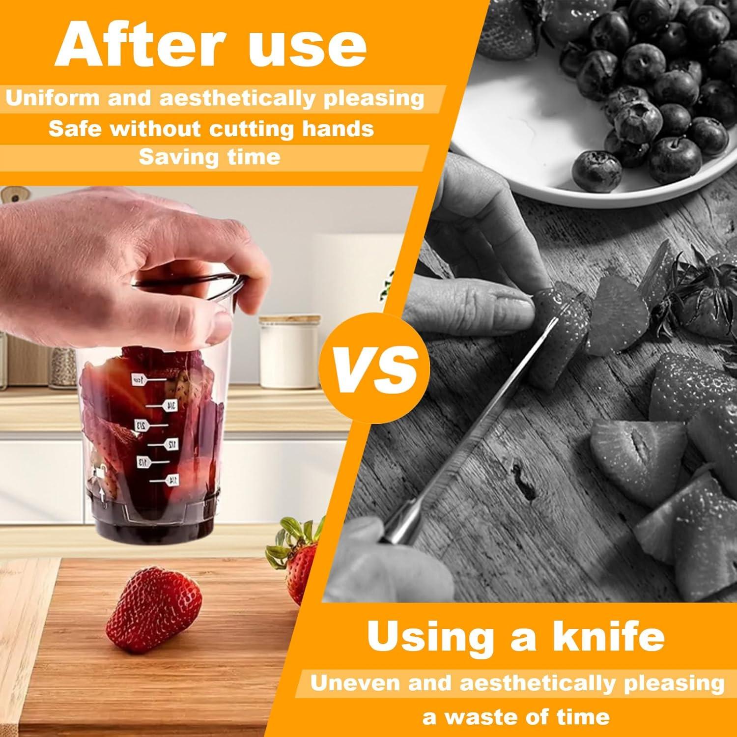 Cortador Manual de Frutas HuYeXdoro - 6mm, Acero Inoxidable