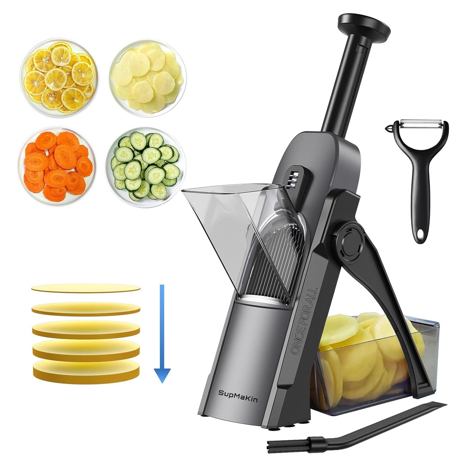 Cortador de Verduras Mandolina SupMaKin Ajustable 0.1-8mm