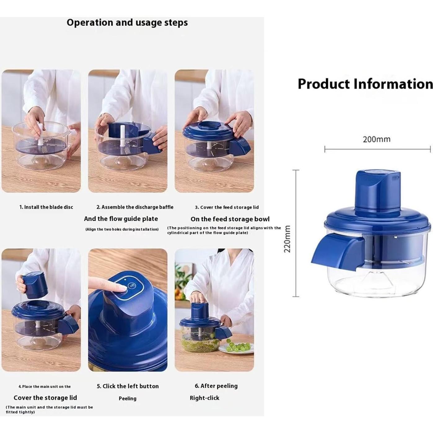 Peladora Eléctrica de Uvas y Tomates Cherry Genérico 300g