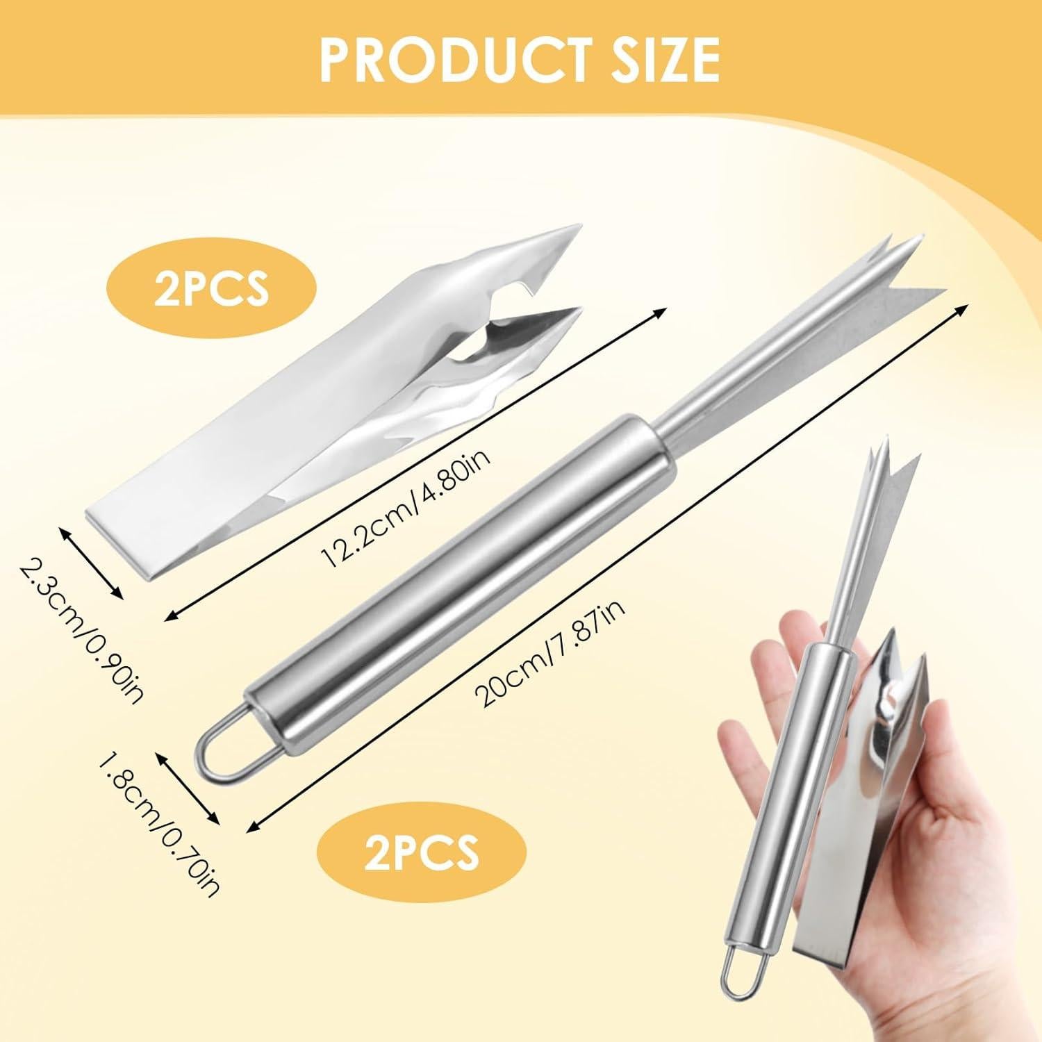 Juego de 4 Piezas para Quitar Ojos de Piña VILPKWMP Acero Inoxidable