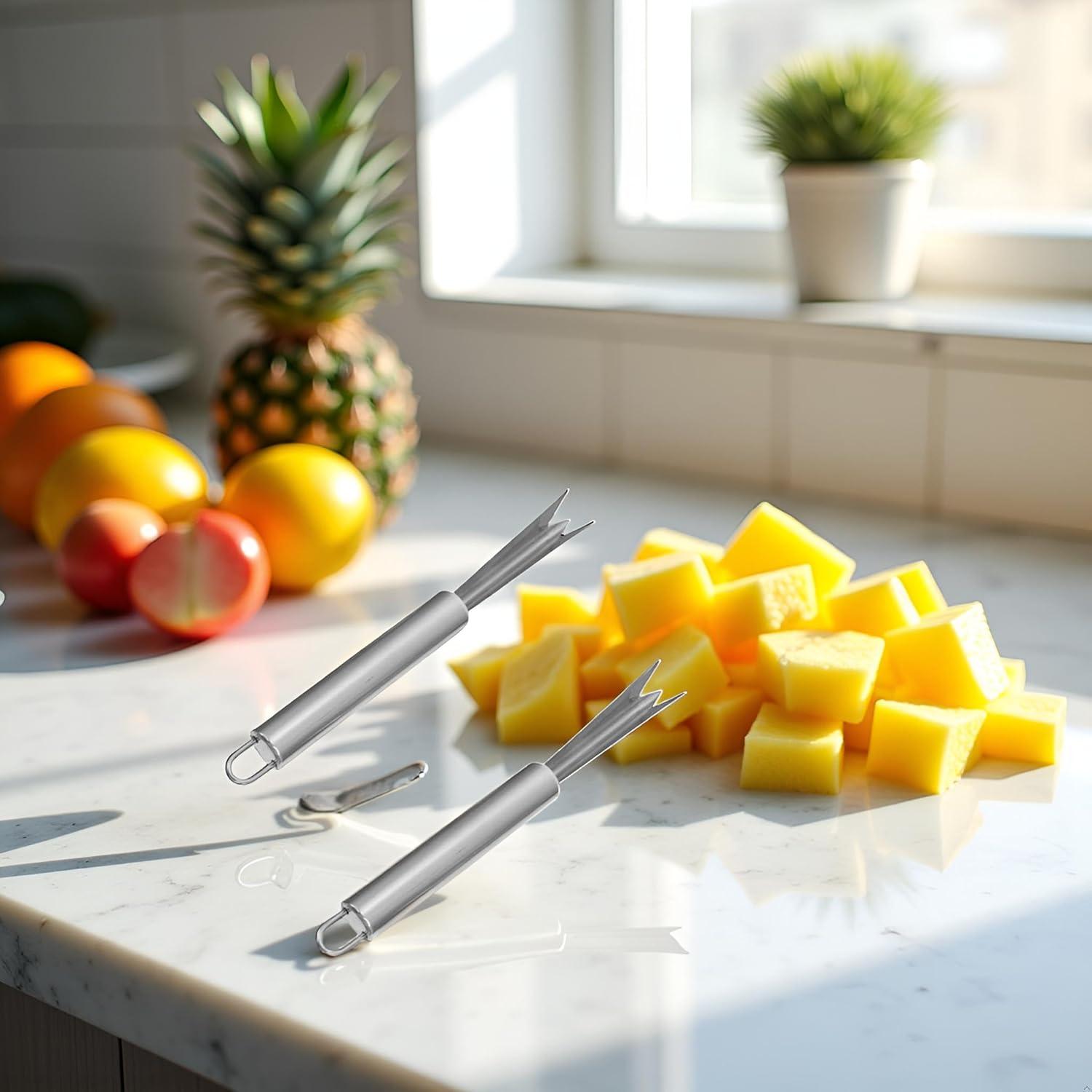 Juego de 2 Peladores de Ojos de Piña Tnyvm Acero Inoxidable