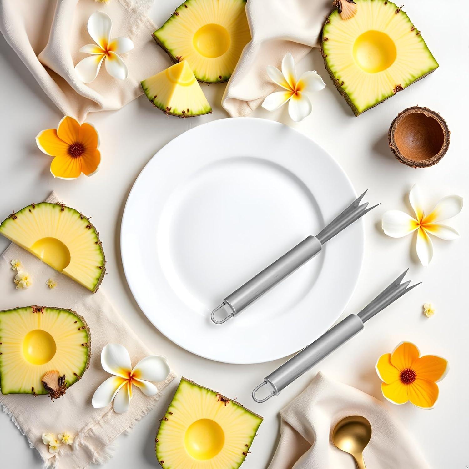 Juego de 2 Peladores de Ojos de Piña Tnyvm Acero Inoxidable