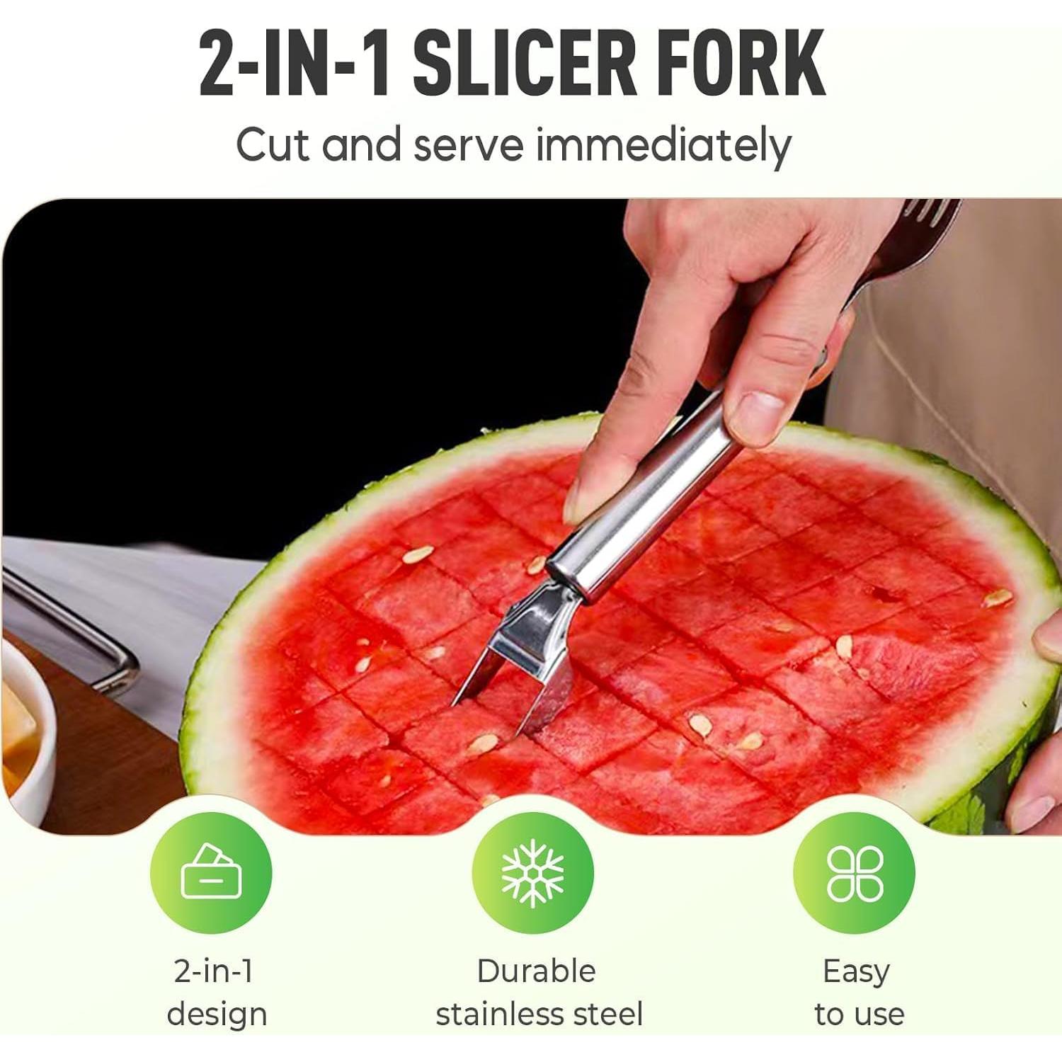 Cortador de Frutas 2-en-1 KDIRST Acero Inoxidable 3 Piezas