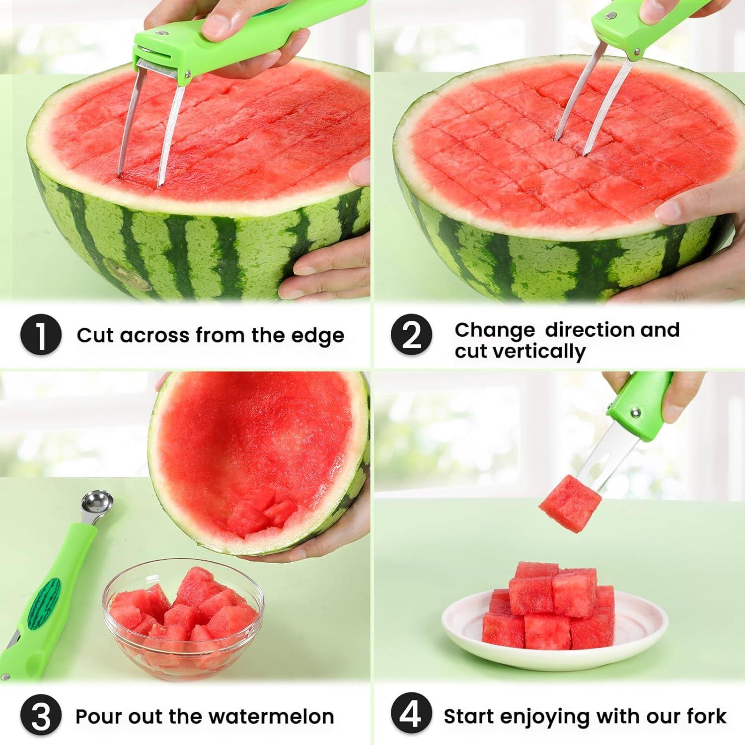 Cortador de Sandía OLESBUR 3 en 1 Plegable Acero Inoxidable