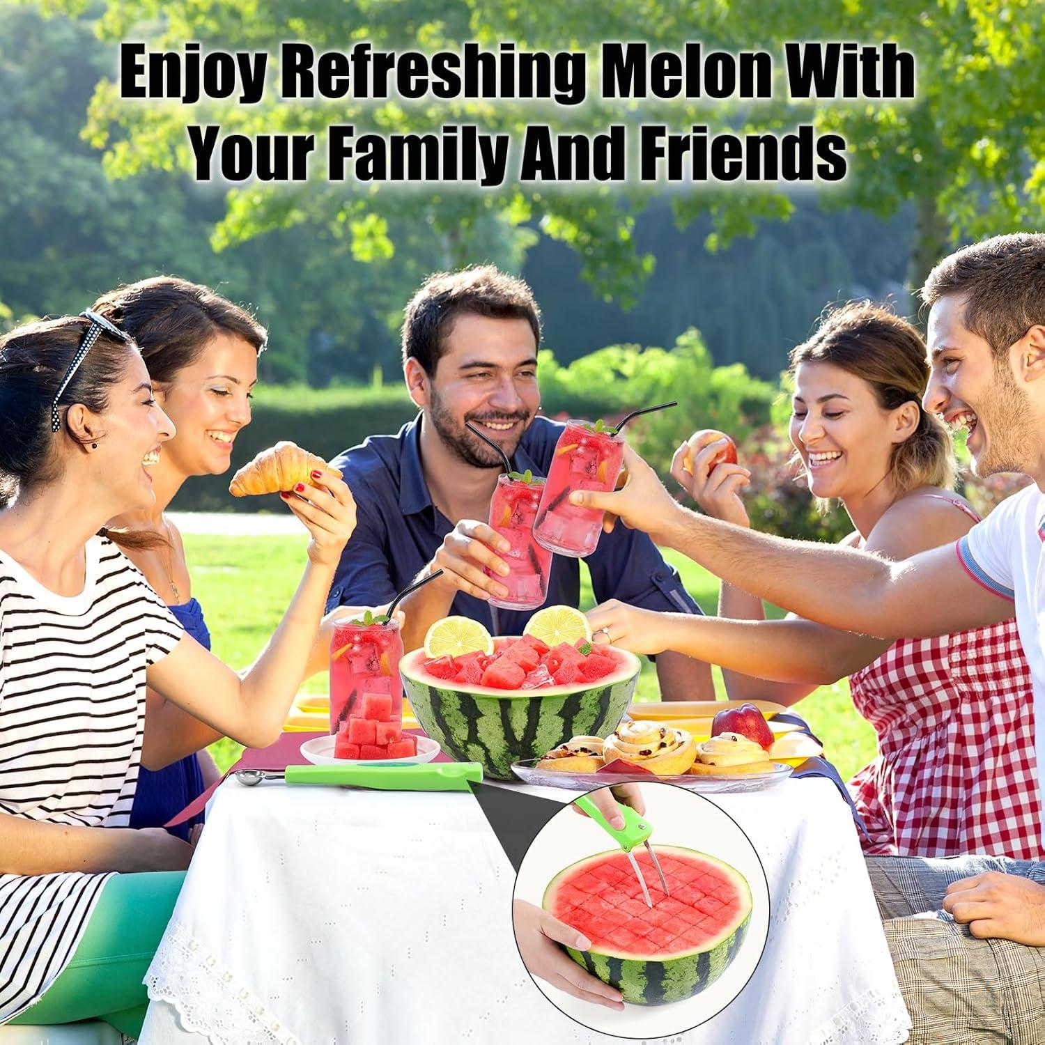 Cortador de Sandía OLESBUR 3 en 1 Plegable Acero Inoxidable