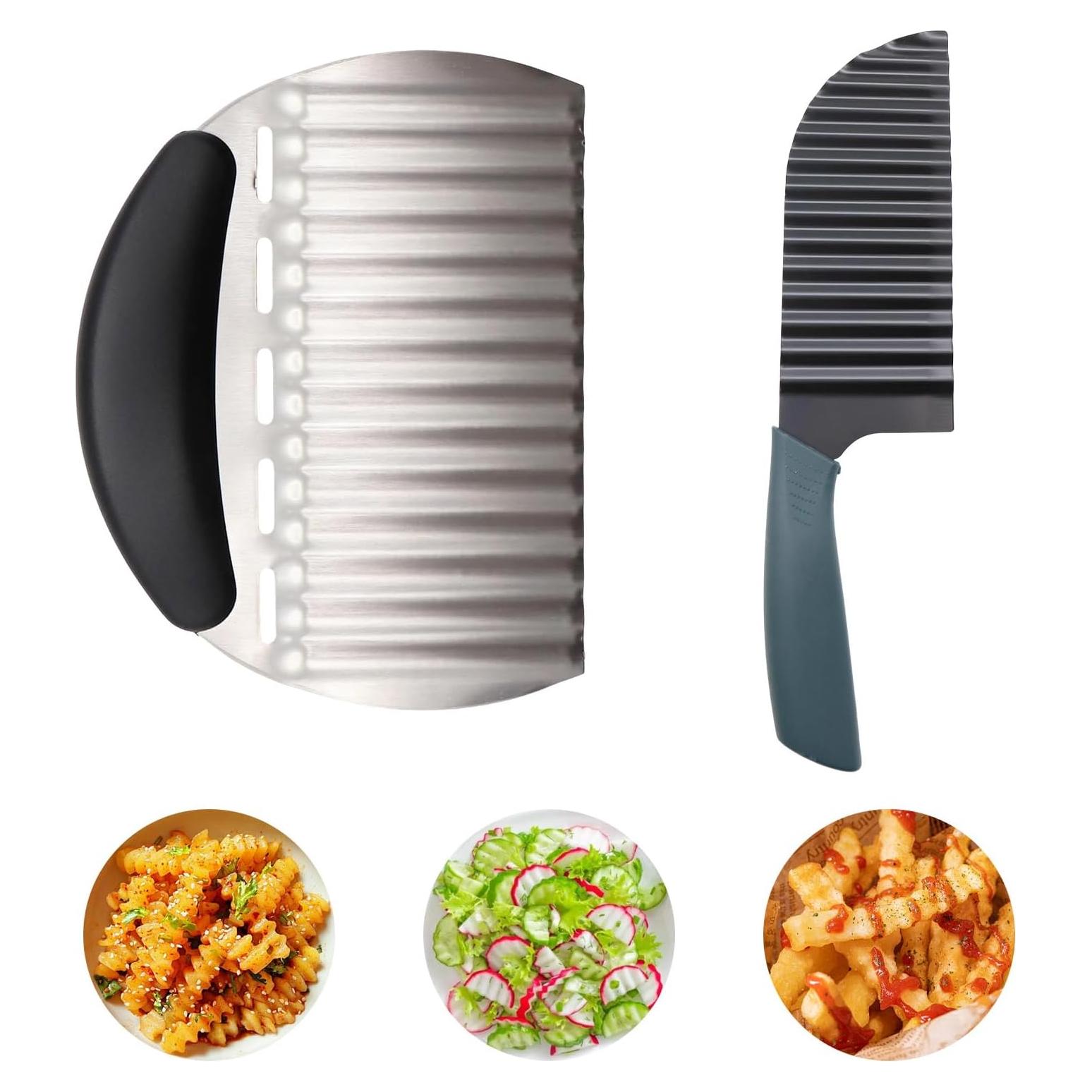 Cuchillo Cortador de Ondas Braxan de Acero Inoxidable 2 Piezas