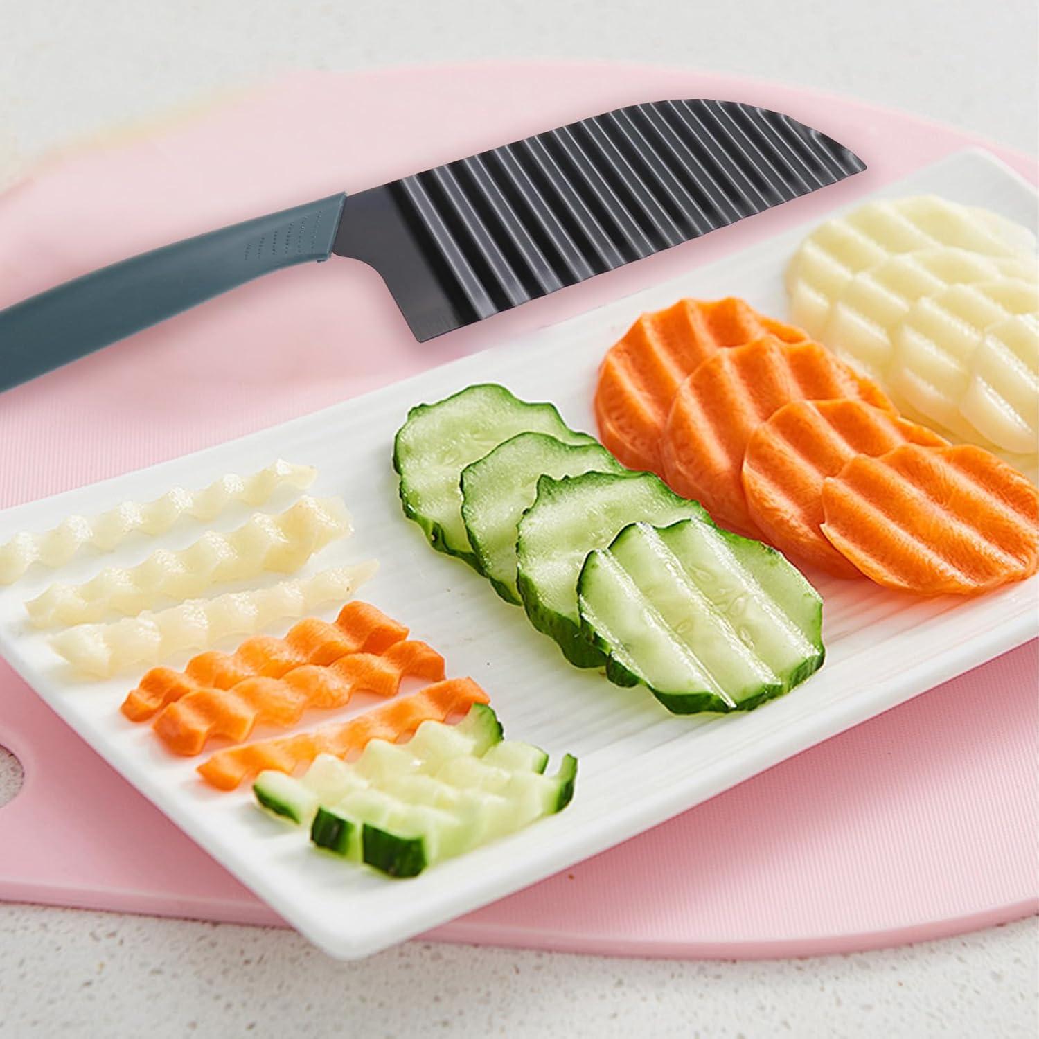 Cuchillo Cortador de Ondas Braxan de Acero Inoxidable 2 Piezas