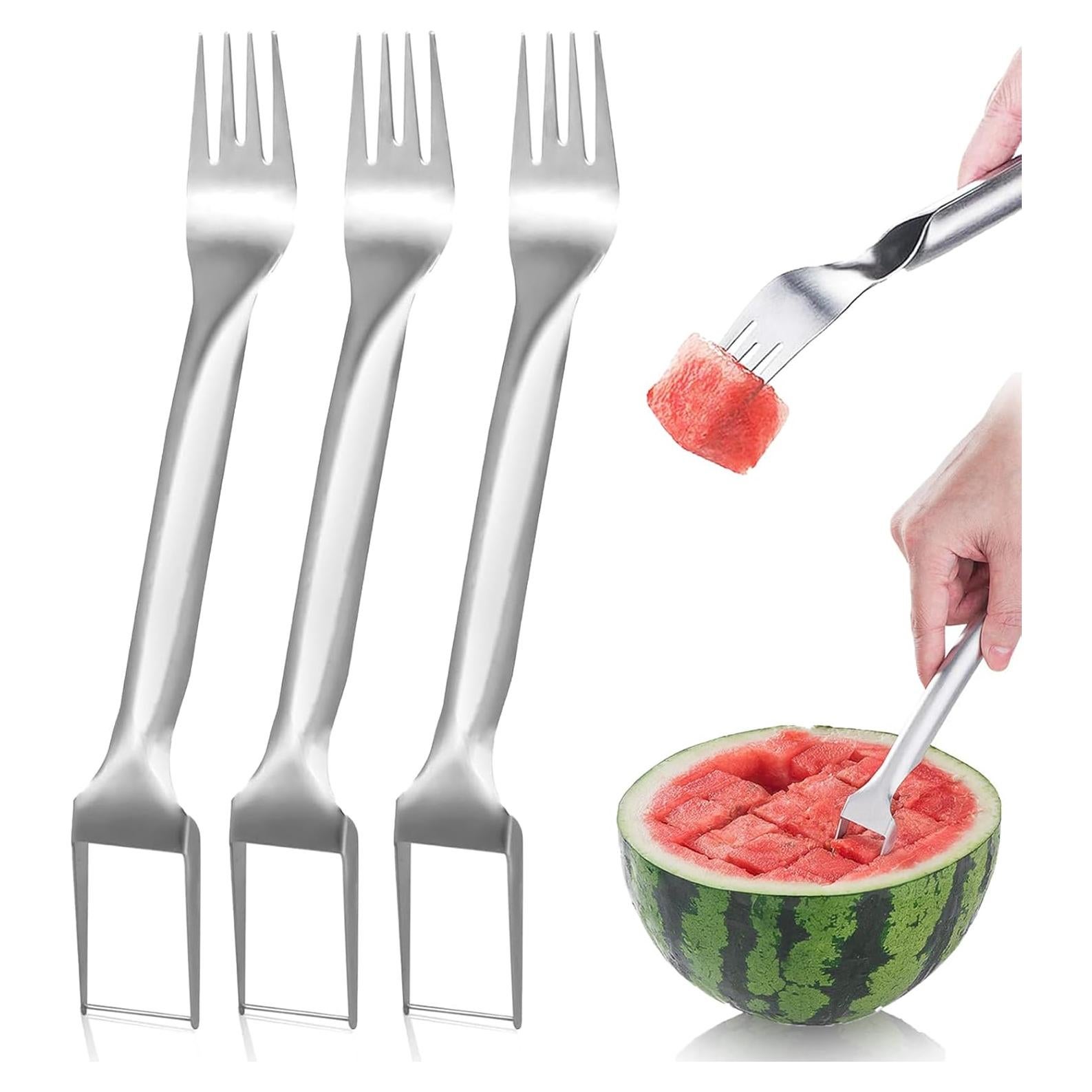 Cortador de Frutas 2-en-1 AUPJICX Acero Inoxidable 3 Pcs