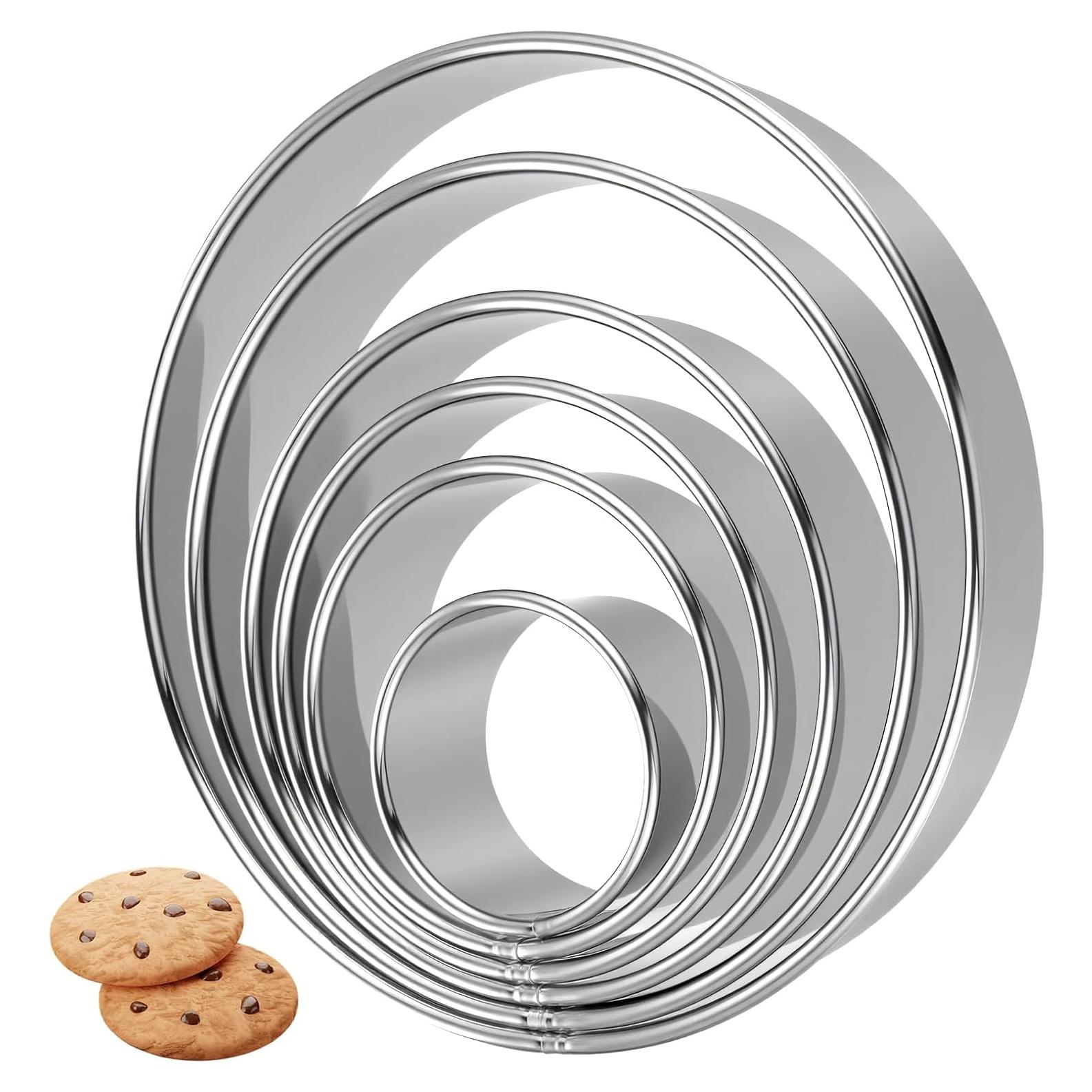 Juego de 6 Cortadores de Galletas Redondos Bruislard 5.2 a 15.5 cm