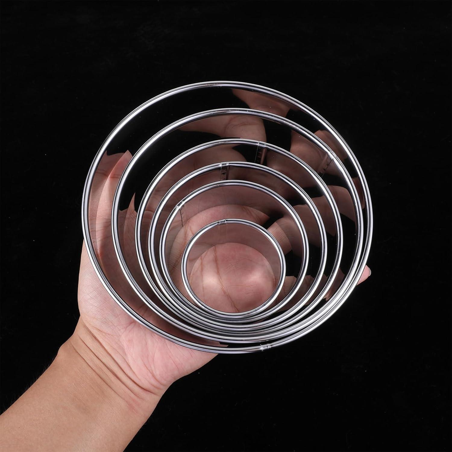 Juego de 6 Cortadores de Galletas Redondos Bruislard 5.2 a 15.5 cm