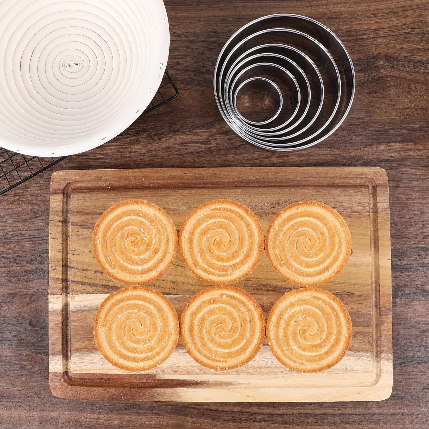 Juego de 6 Cortadores de Galletas Redondos Bruislard 5.2 a 15.5 cm