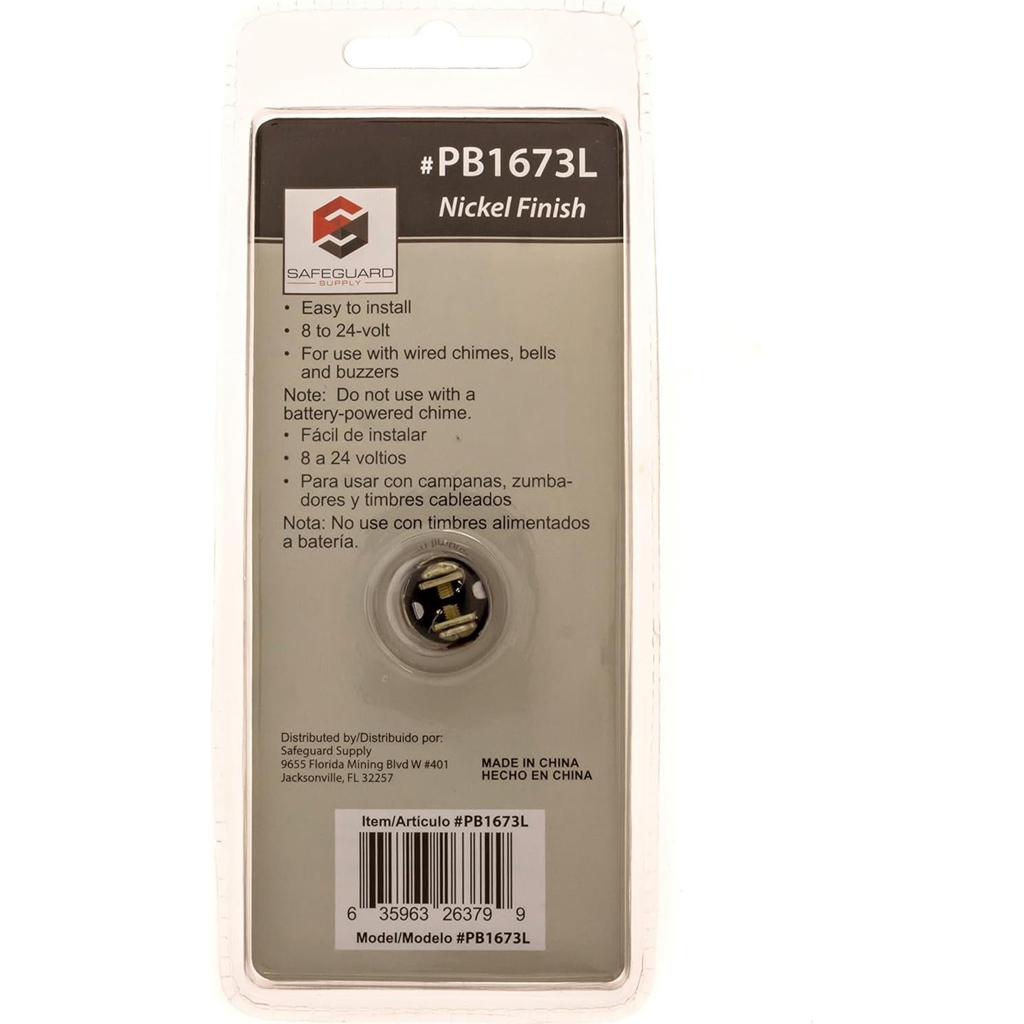 Botón de Timbre de Latón Iluminado Suministro de Protección