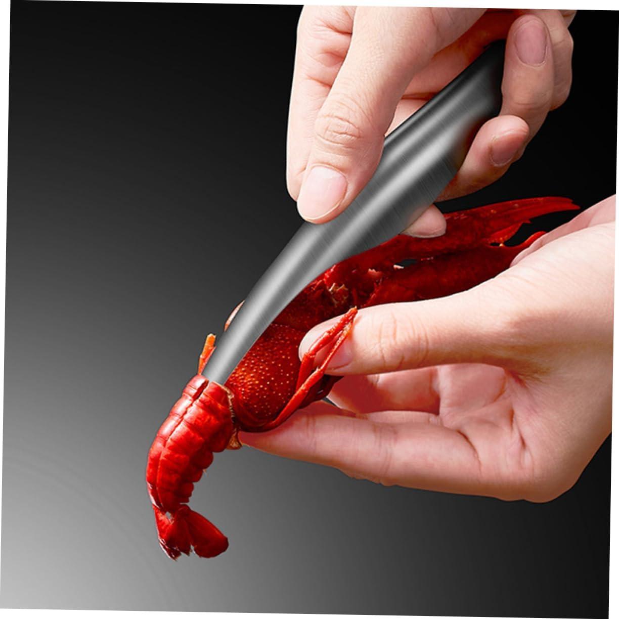 Limpiador de Camarones HEALLILY Acero Inoxidable 6 Piezas