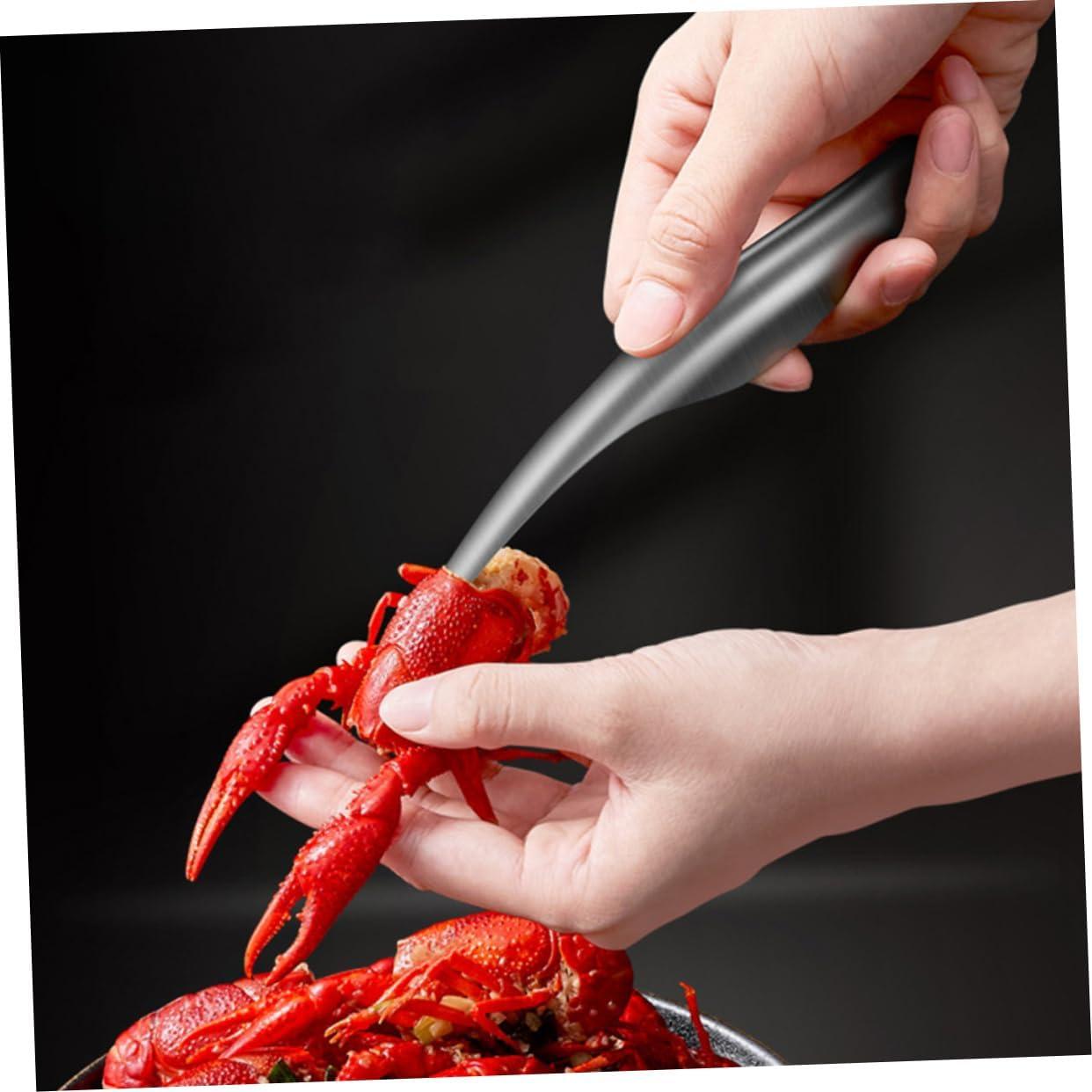 Limpiador de Camarones HEALLILY Acero Inoxidable 6 Piezas