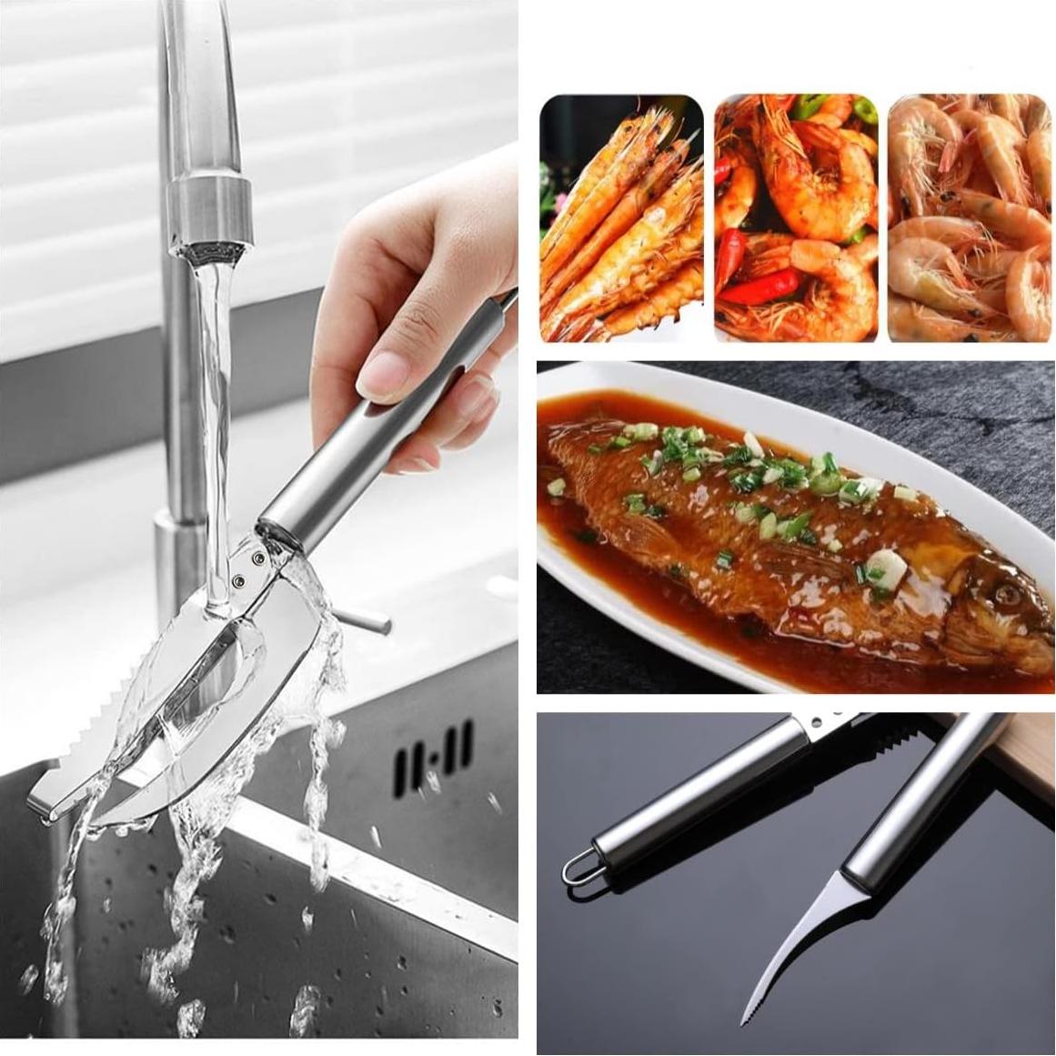 Cuchillo Multifuncional para Pescado Chinshwehaw 3-en-1