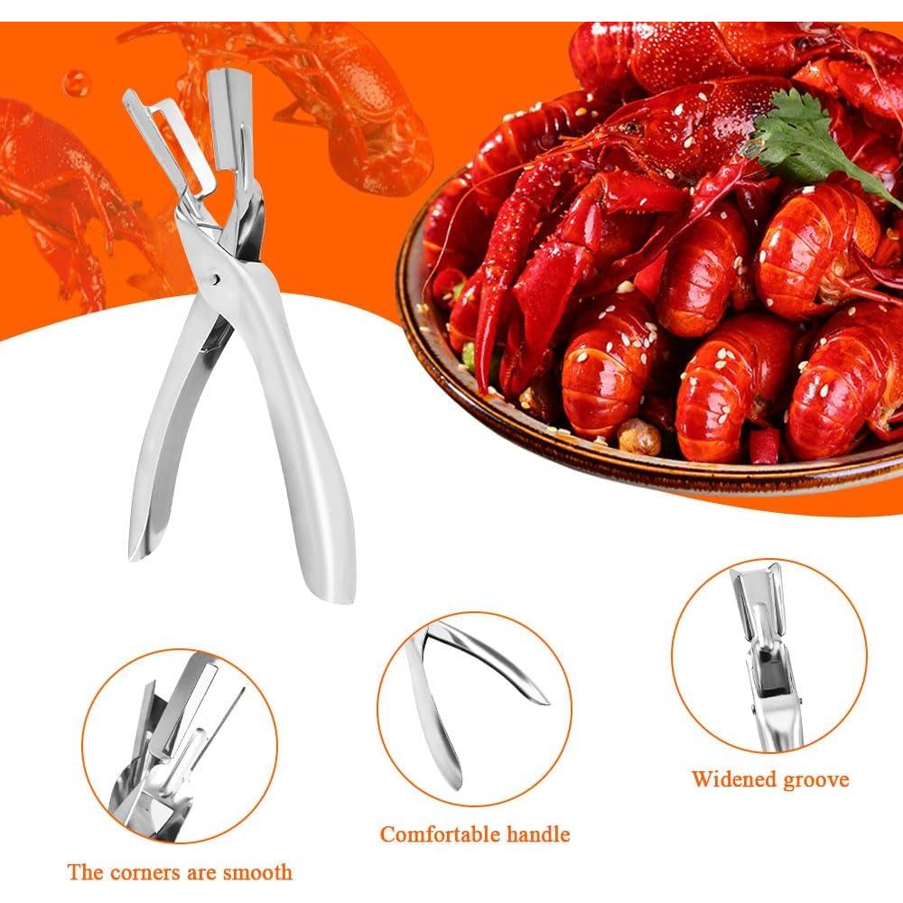 Pelador de Cangrejo y Camarones Cxqbsmy - Acero Inoxidable 3 Piezas