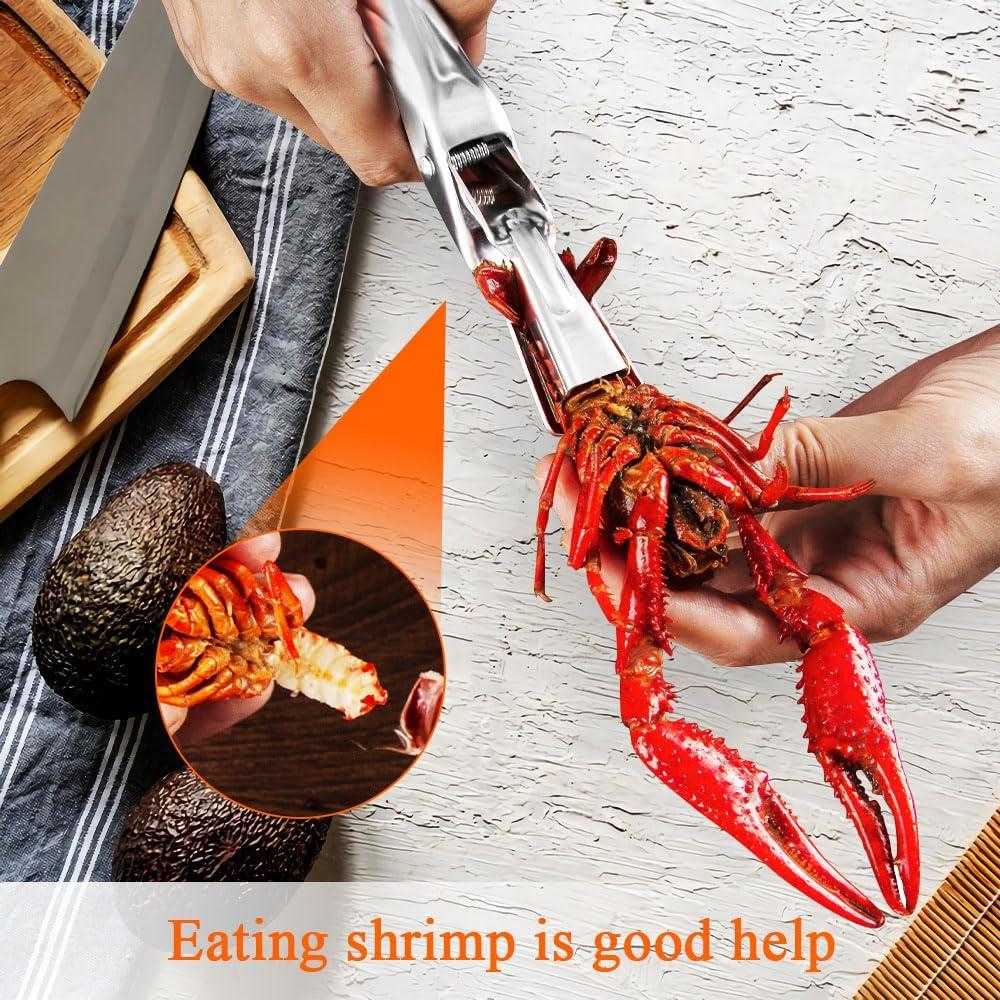 Pelador de Cangrejo y Camarones Cxqbsmy - Acero Inoxidable 3 Piezas