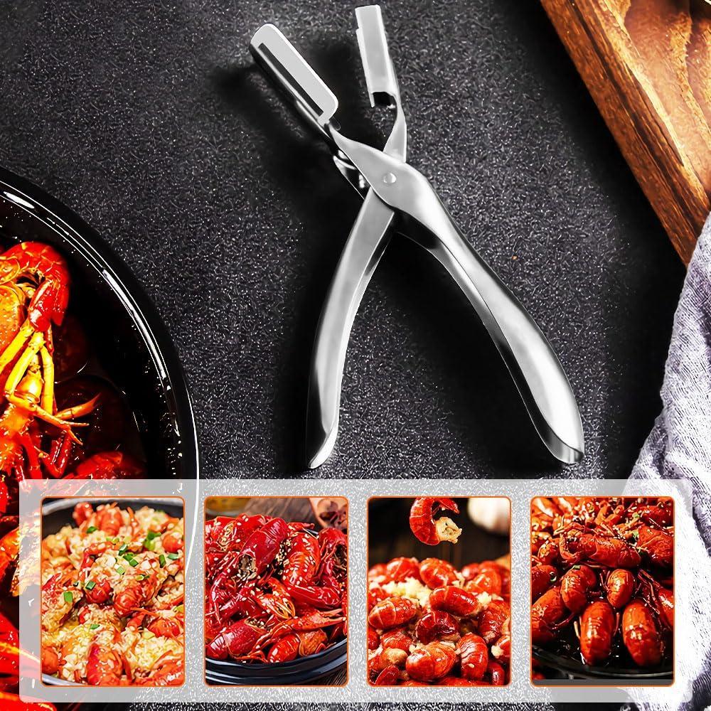 Pelador de Cangrejo y Camarones Cxqbsmy - Acero Inoxidable 3 Piezas