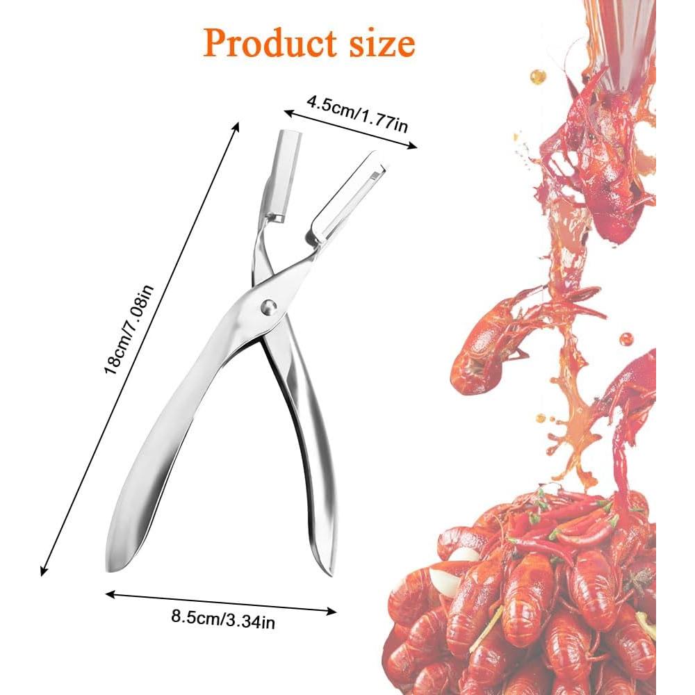 Pelador de Cangrejo y Camarones Cxqbsmy - Acero Inoxidable 3 Piezas