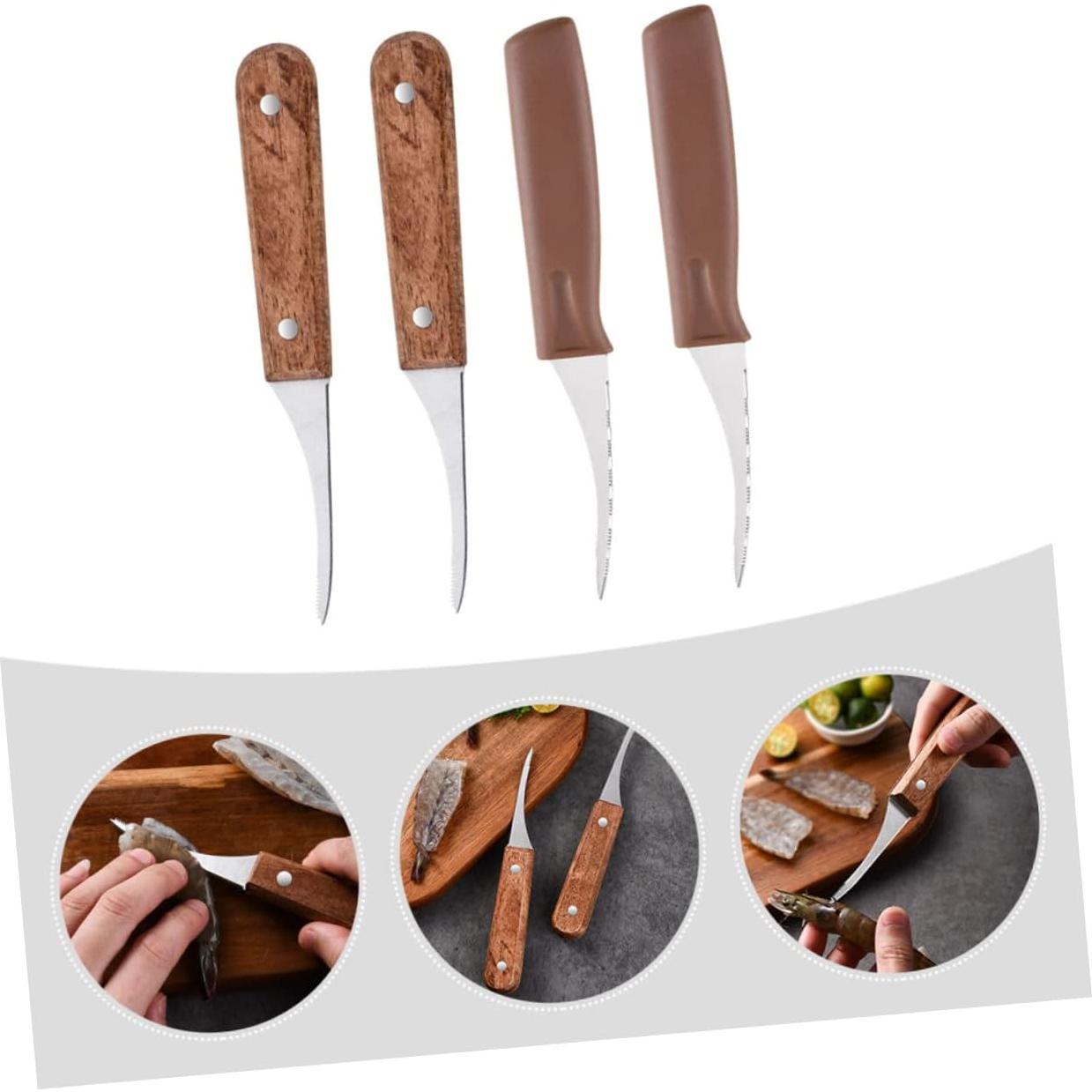 Garneck 4 Herramientas Multifuncionales para Limpiar Camarones