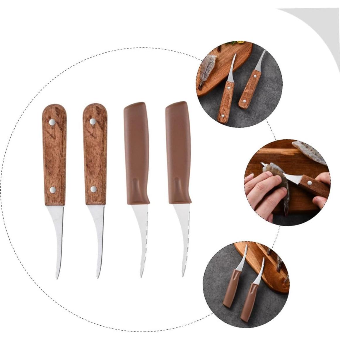 Garneck 4 Herramientas Multifuncionales para Limpiar Camarones